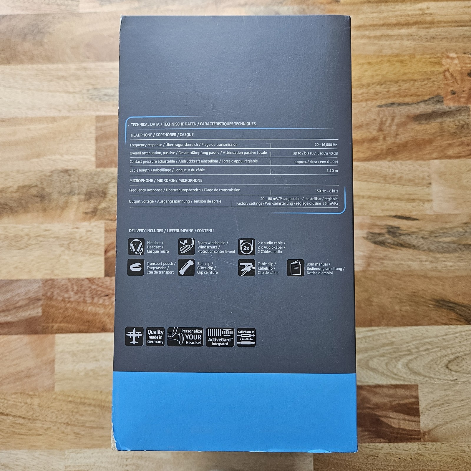 Sennheiser S1 Passive Aviation Headset - Open Box w/ Case, Manual & Accessories