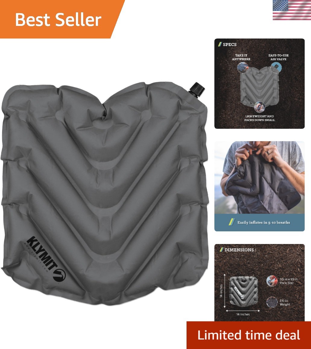 V Seat - Portable, Inflatable Padded Cushion Seat, Perfect for Air Travel, Ca...