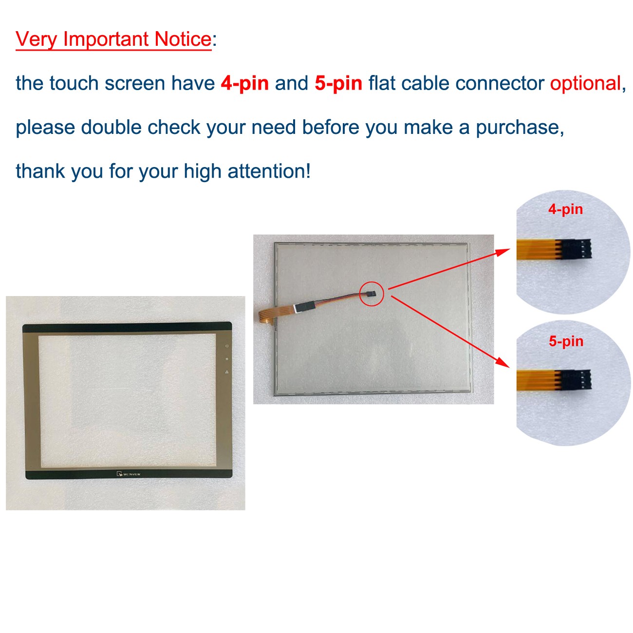 Fit for WEINTEK CMT3151 Touch Screen Digitizer Glass Panel Front Overlay Film