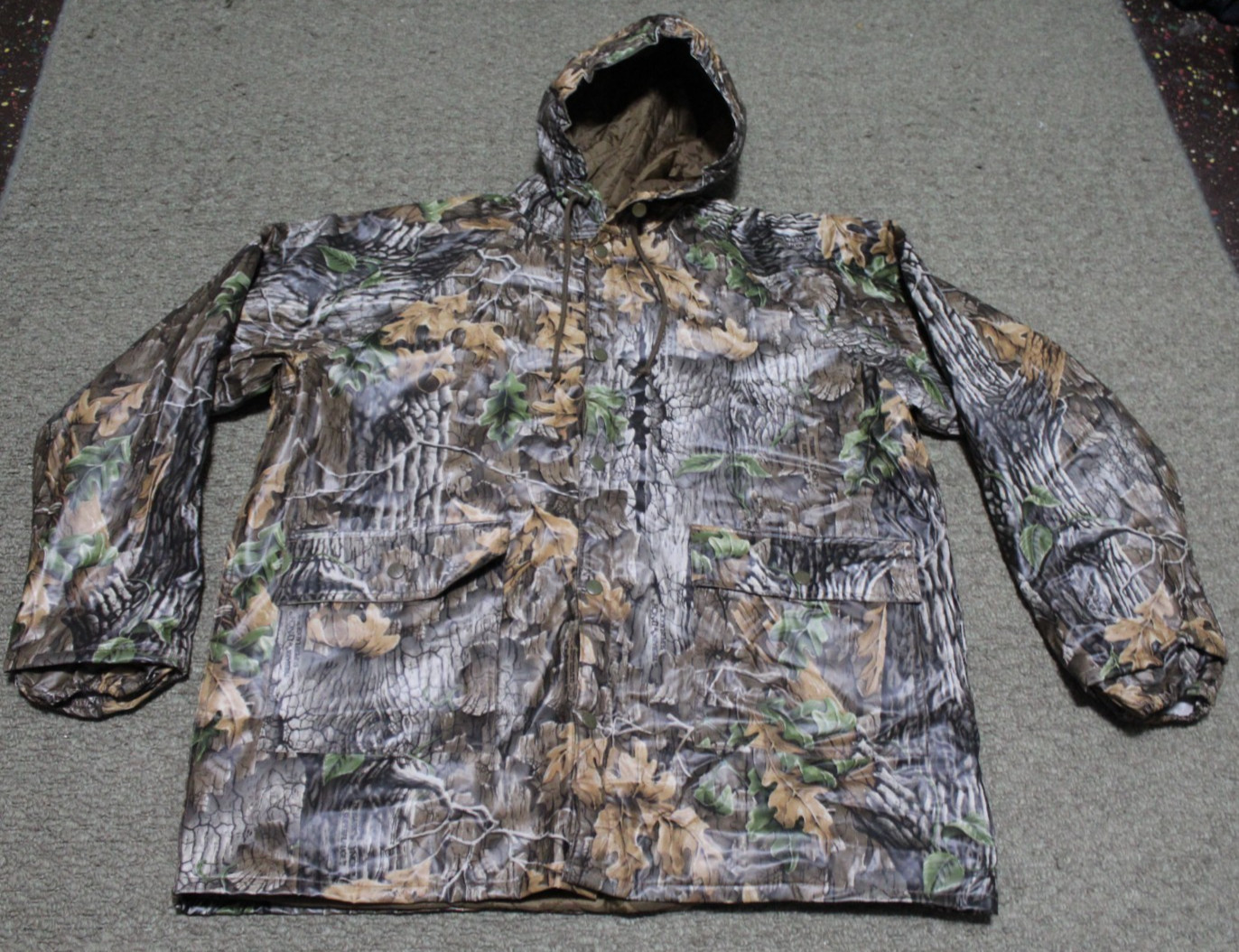 Cedar Key Trebark Lynch Superflage PVC Quilted Snap-Front Hunting Jacket Medium