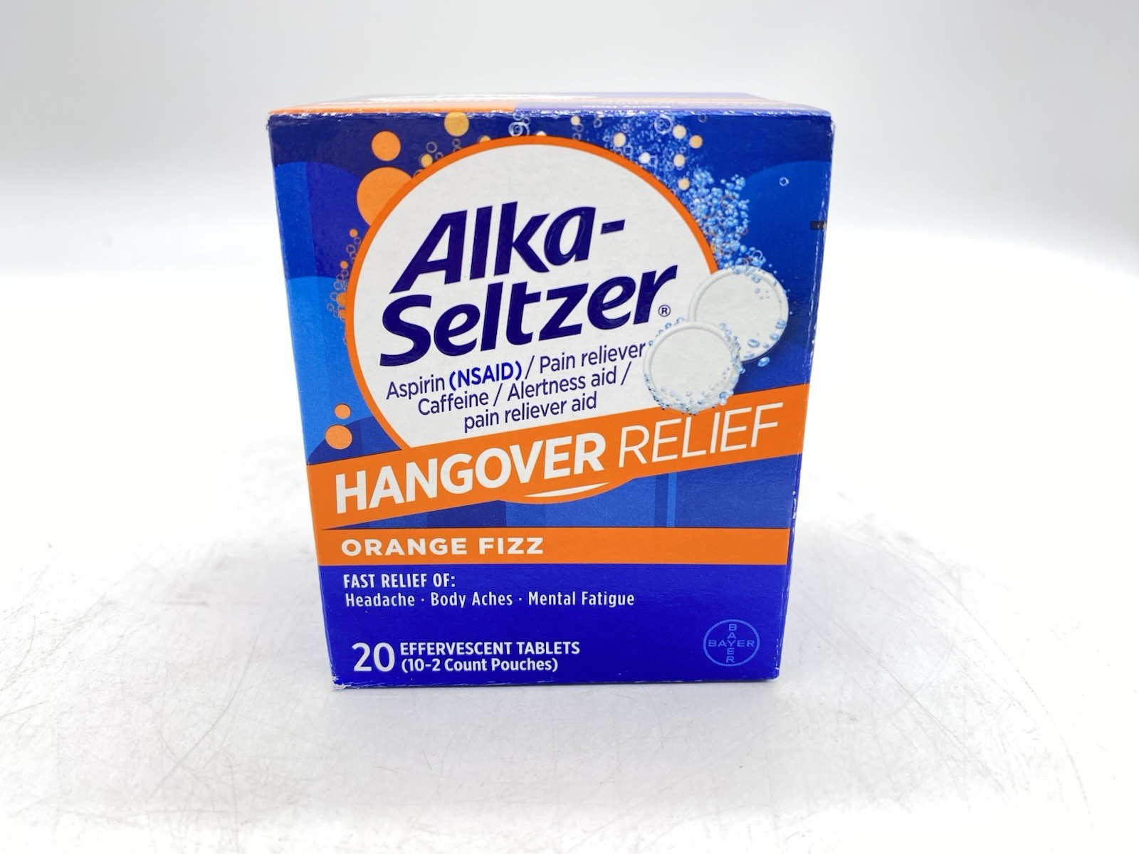 Alka-Seltzer Hangover Relief Tablets Orange Fizz - 20 Count