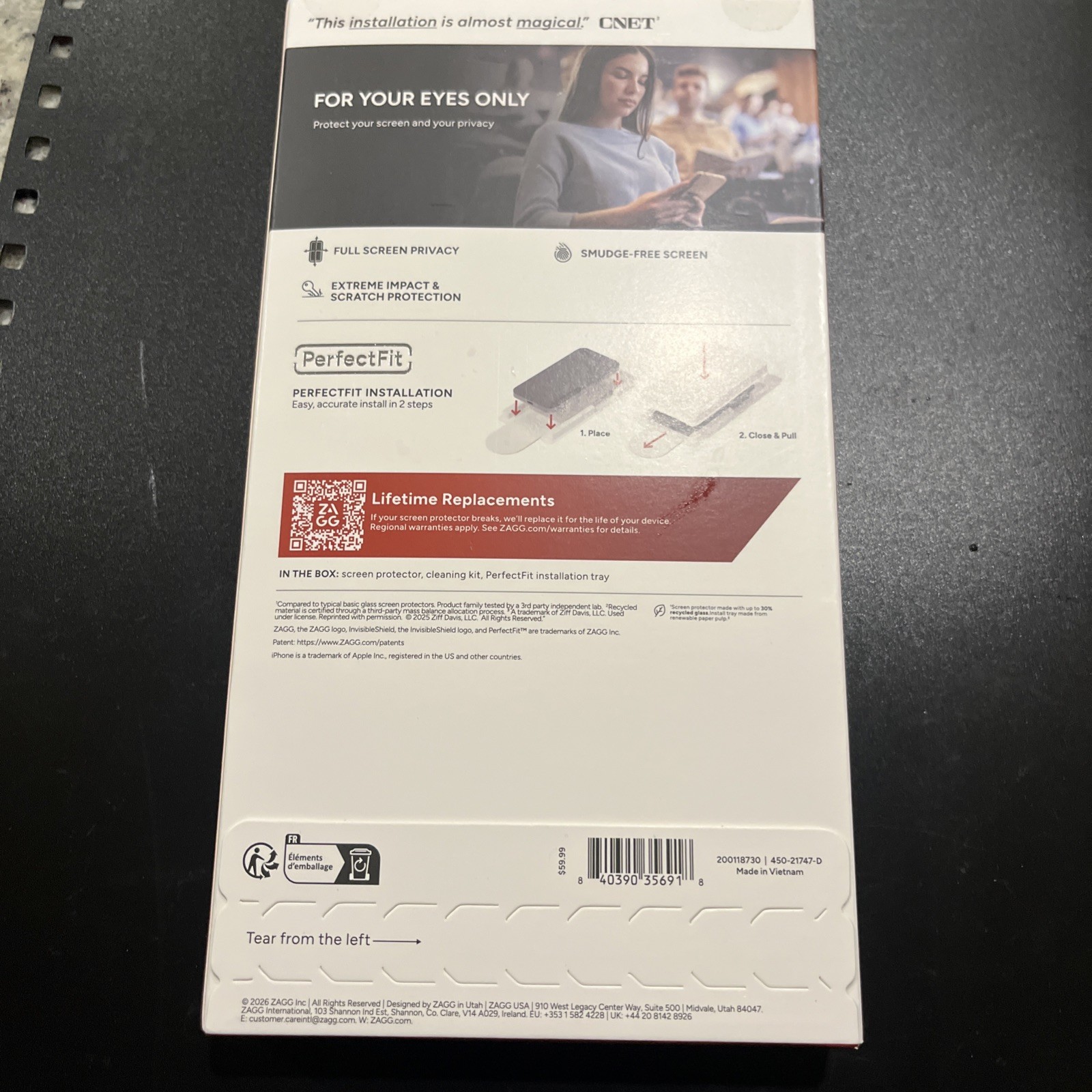 ZAGG Invisible Shield Privacy XTR Screen Protector iPhone 17 Pro Max (6.9")