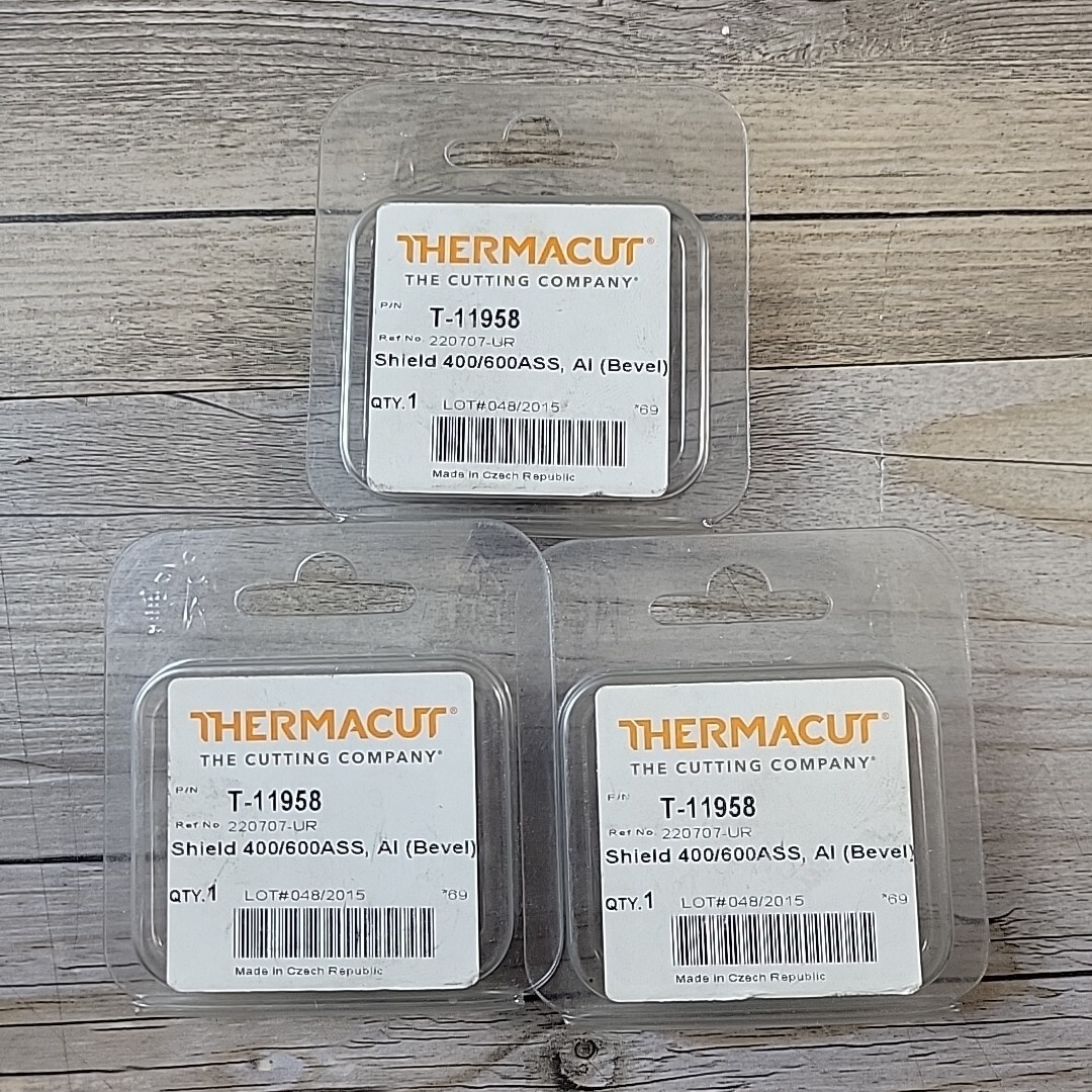 Thermacut T-11958 Shield 400/600 Amp Stainless Steel Bevel Lot Of 3