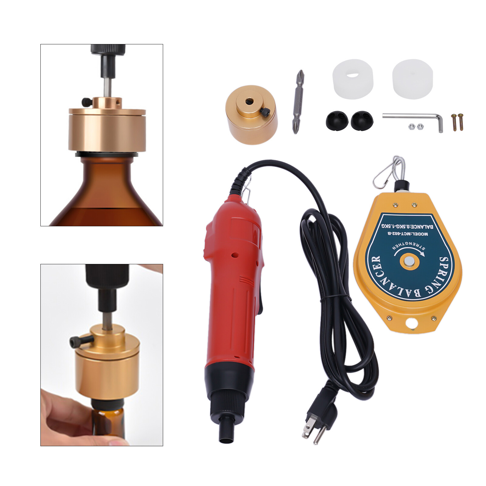 110V Handheld Electric Bottle Capping Machine Screw Capper Sealing Sealer Tool