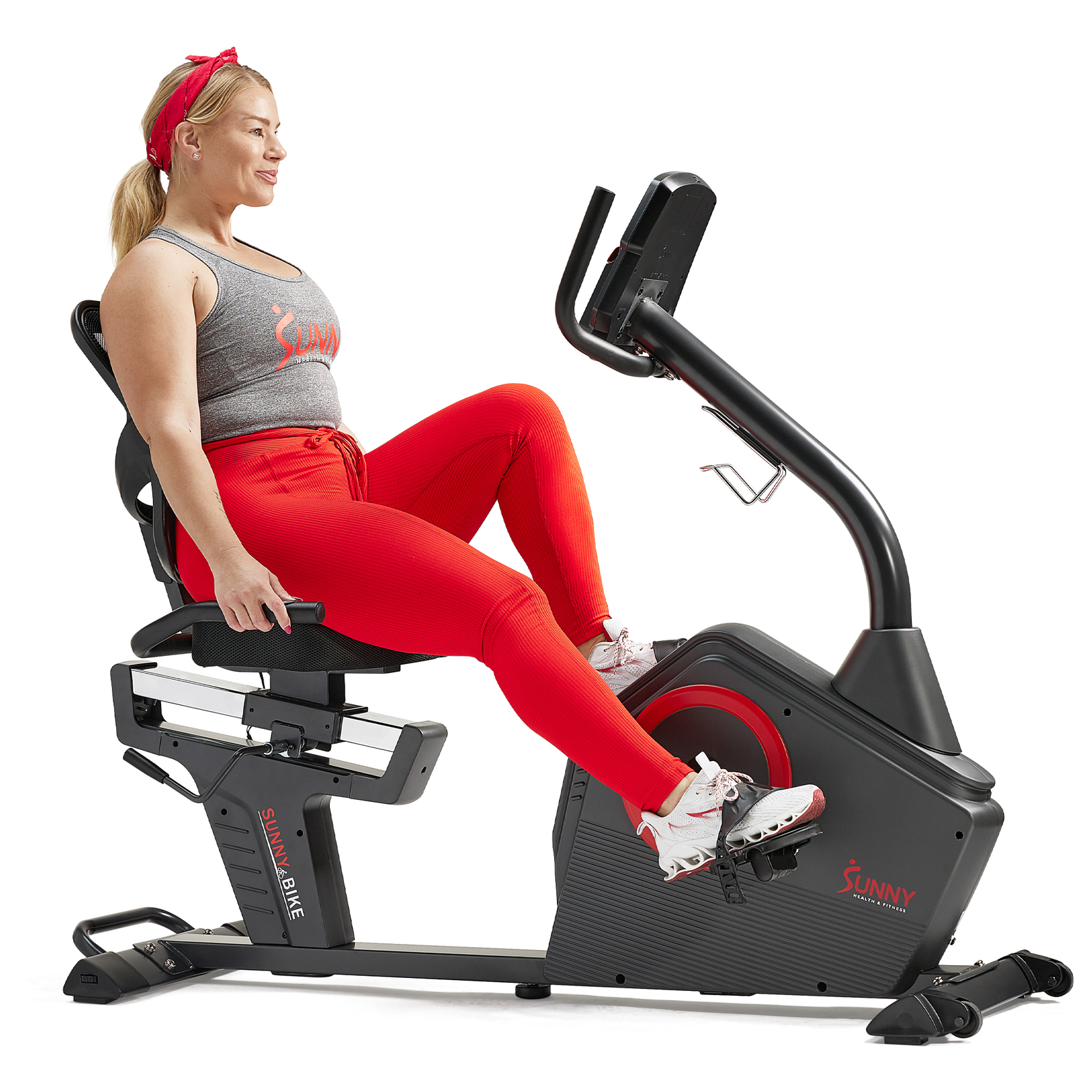 Sunny Health Fitness Smart Recumbent Bike w/SunnyFit App - SF-RB4850SMART