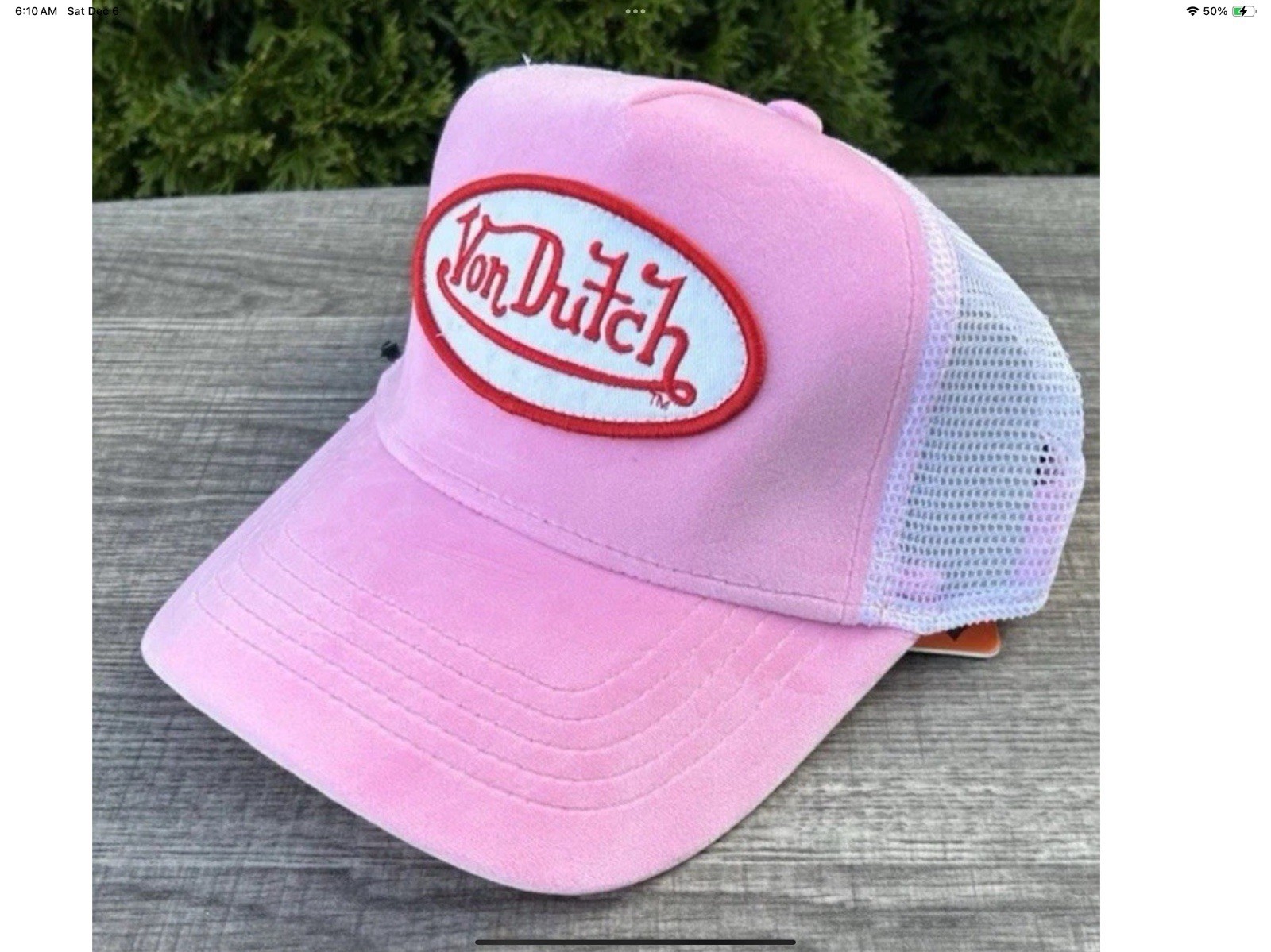 VON DUTCH VELVET PINK CRUSH  TRUCKER CAP 🎄🎅🏼