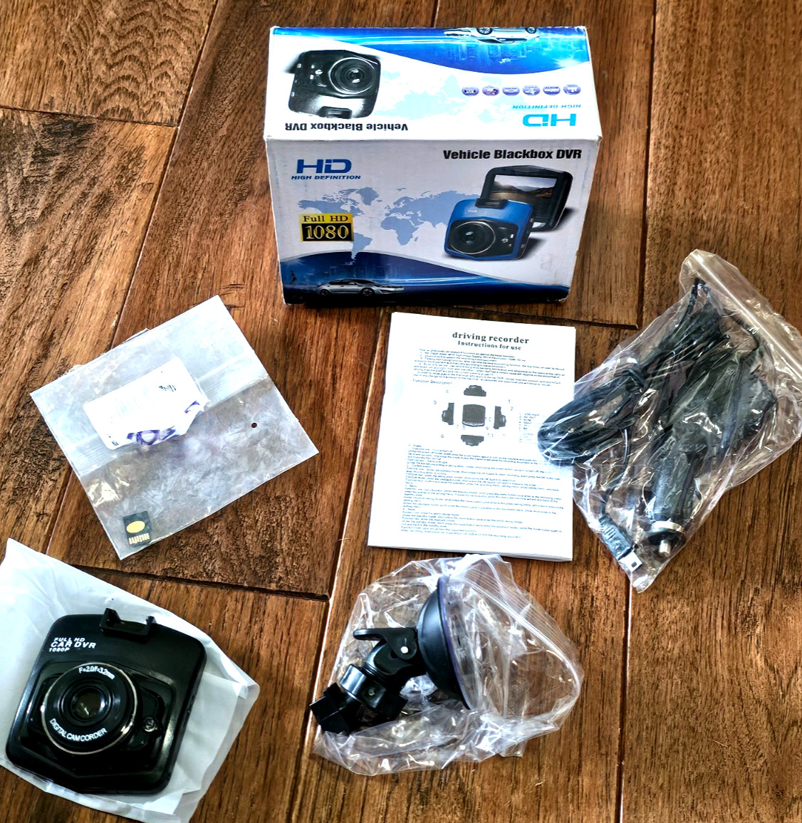Vehicle Blackbox DVR Dash Cam – Full HD 1080P Car Camera – New Open Box