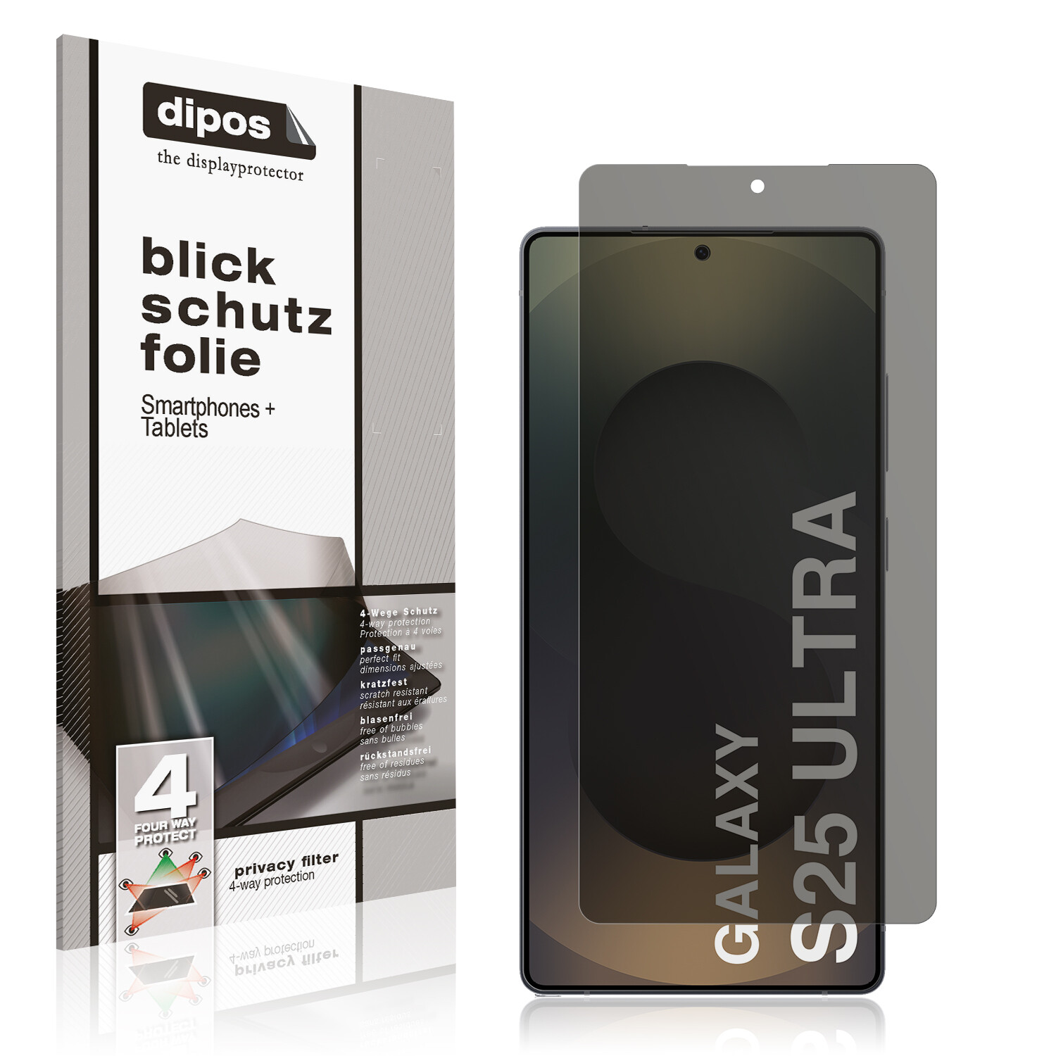Screen Protector for Samsung Galaxy S25 Ultra Privacy Filter 4-Way Protection