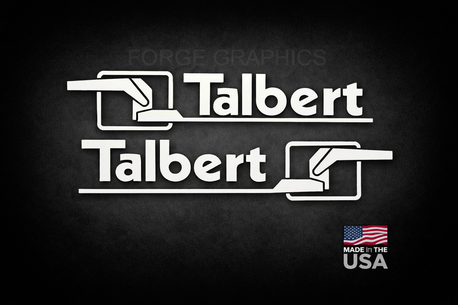 Talbert Trailer Replacement Decals Stickers 24” (2) Gloss White Graphics