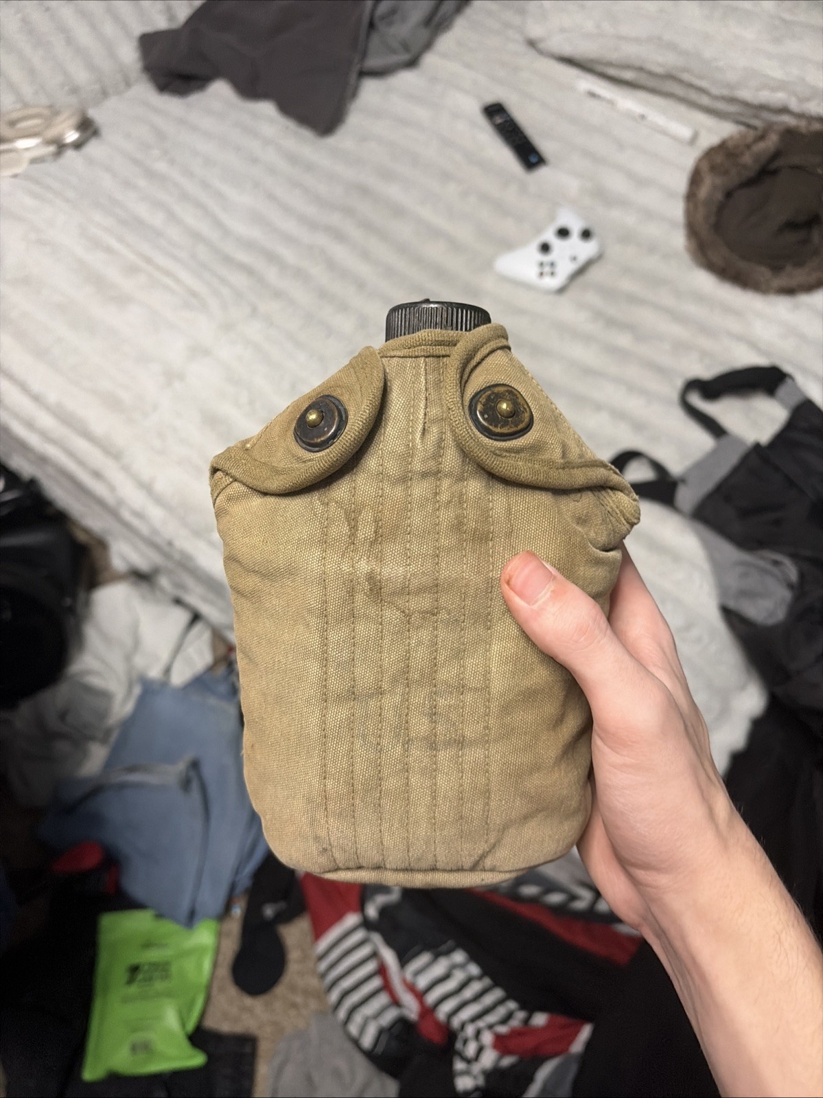 Old Millitary Canteen Water Bottle