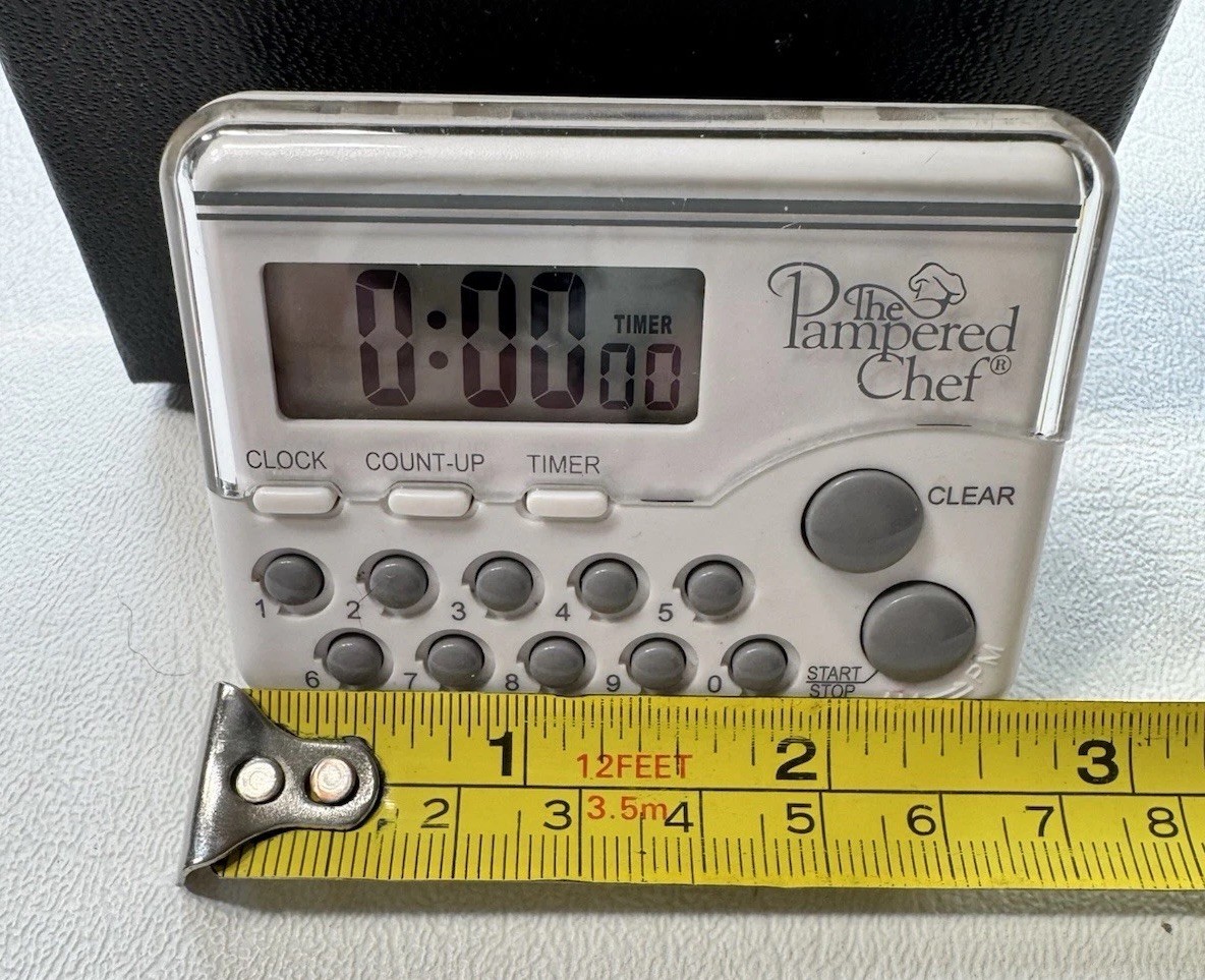 Pampered Chef Hand Held Digital Timer C01Q63 Magnetic Back Tested Working