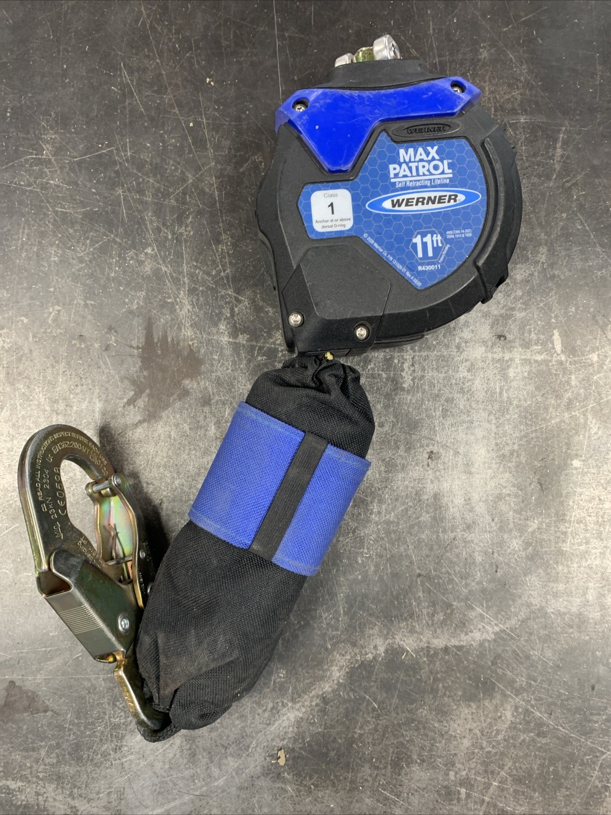 Werner R430011 11' MAX Patrol Webbed SRL with Steel Snap Hook On Lanyard Class 1