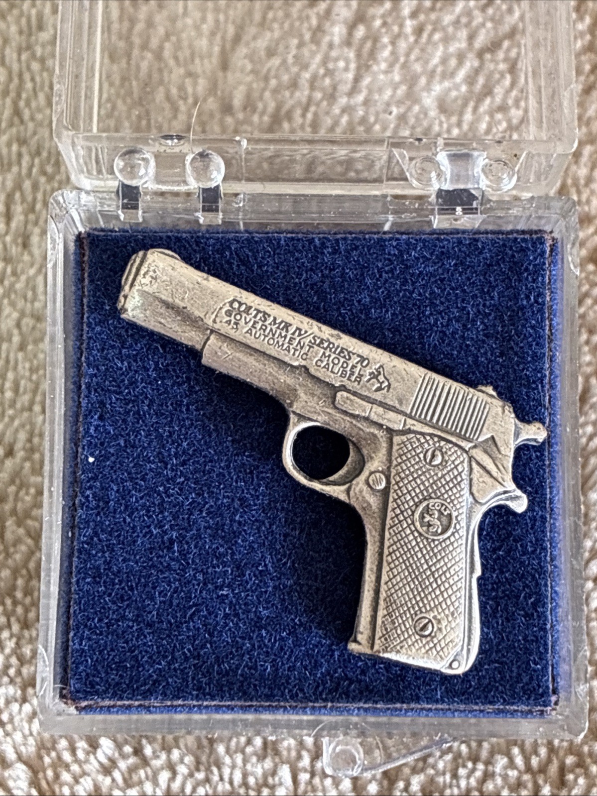 45 Colt Army M1911 1 inch Pistol Hat or Lapel Pin HMC14777 F3D4U