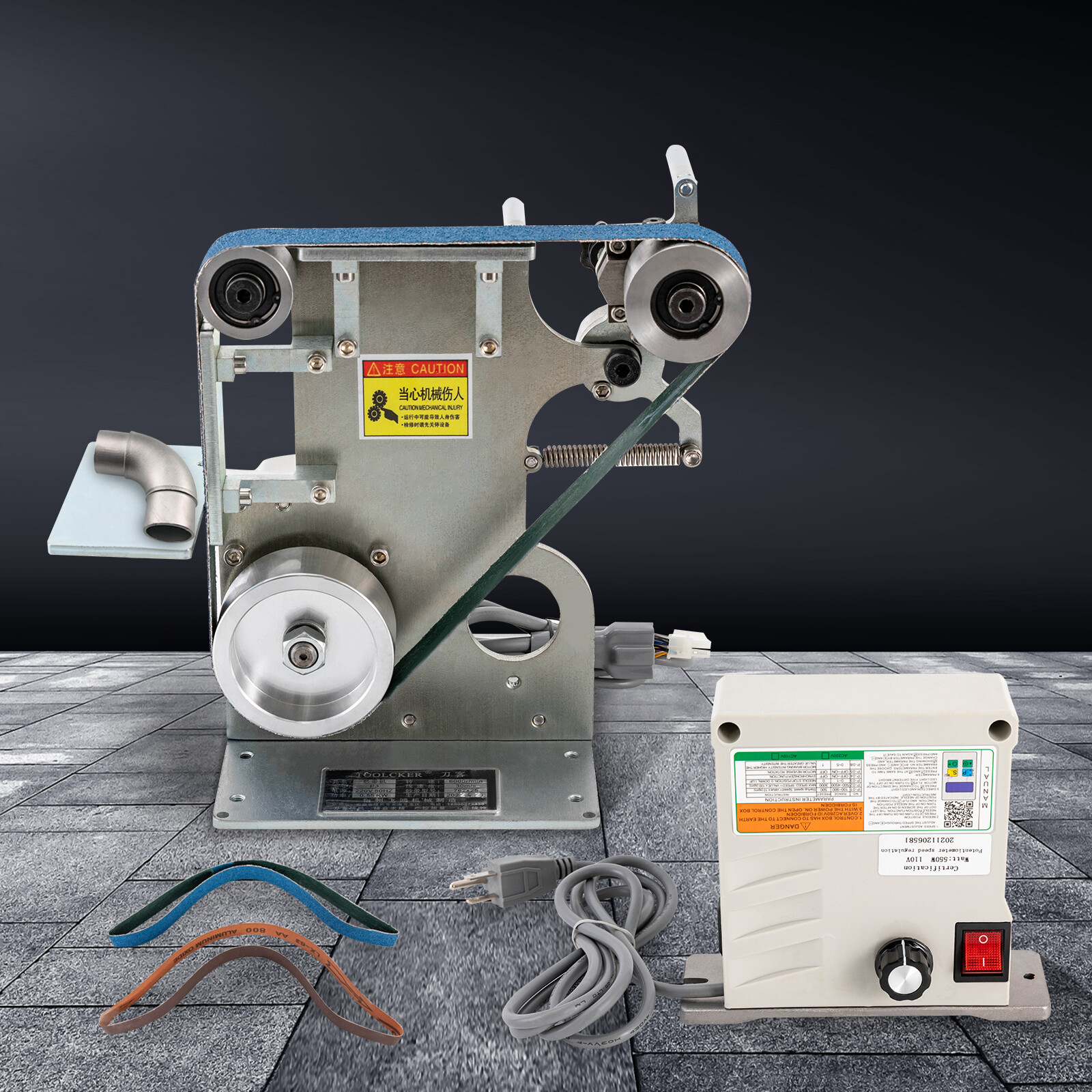Belt Sander Bench Grinder Knife Sharpener with Large Table Polishing Sander