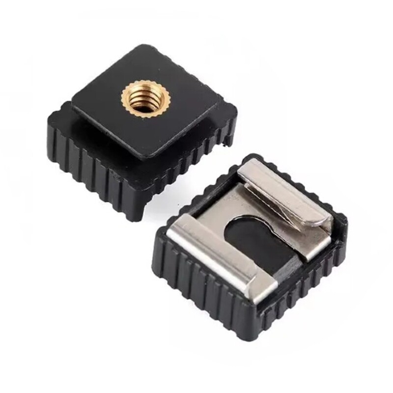 1/4inch Thread to Flash Hot Shoe Mount Adapter For Studio Light Stand Replace