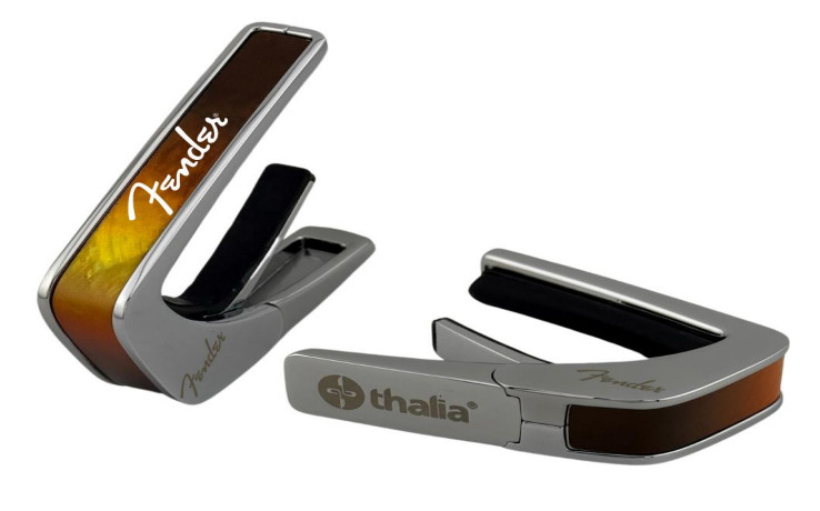 Thalia Fender Chrome Capo, Sunburst Inaly with White Spaghetti Logo #FENCC-05