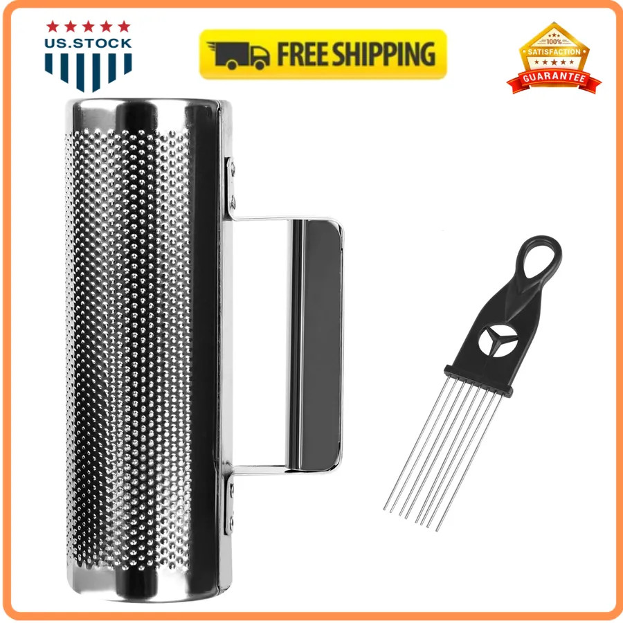 Stainless Steel 8 Inch Latin Guiro Percussion Instrument With Scraper