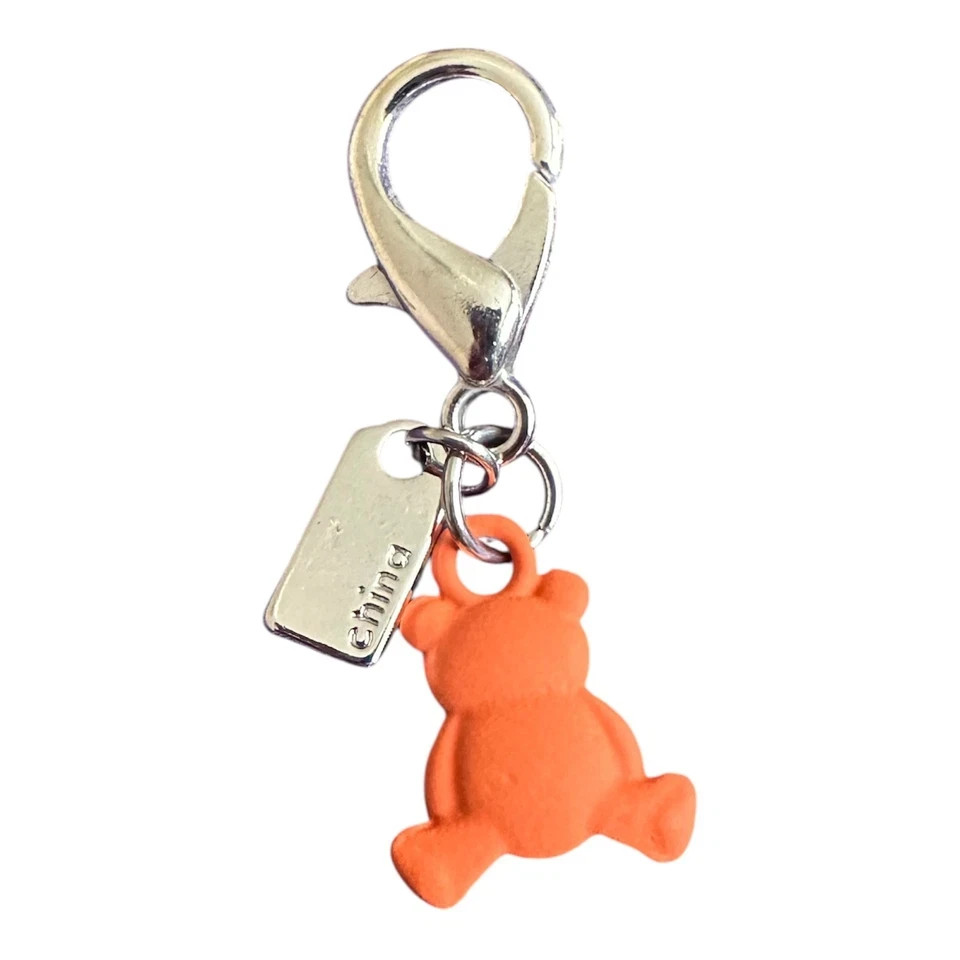 Coach Mini Bag Charm Keychain Orange Bear