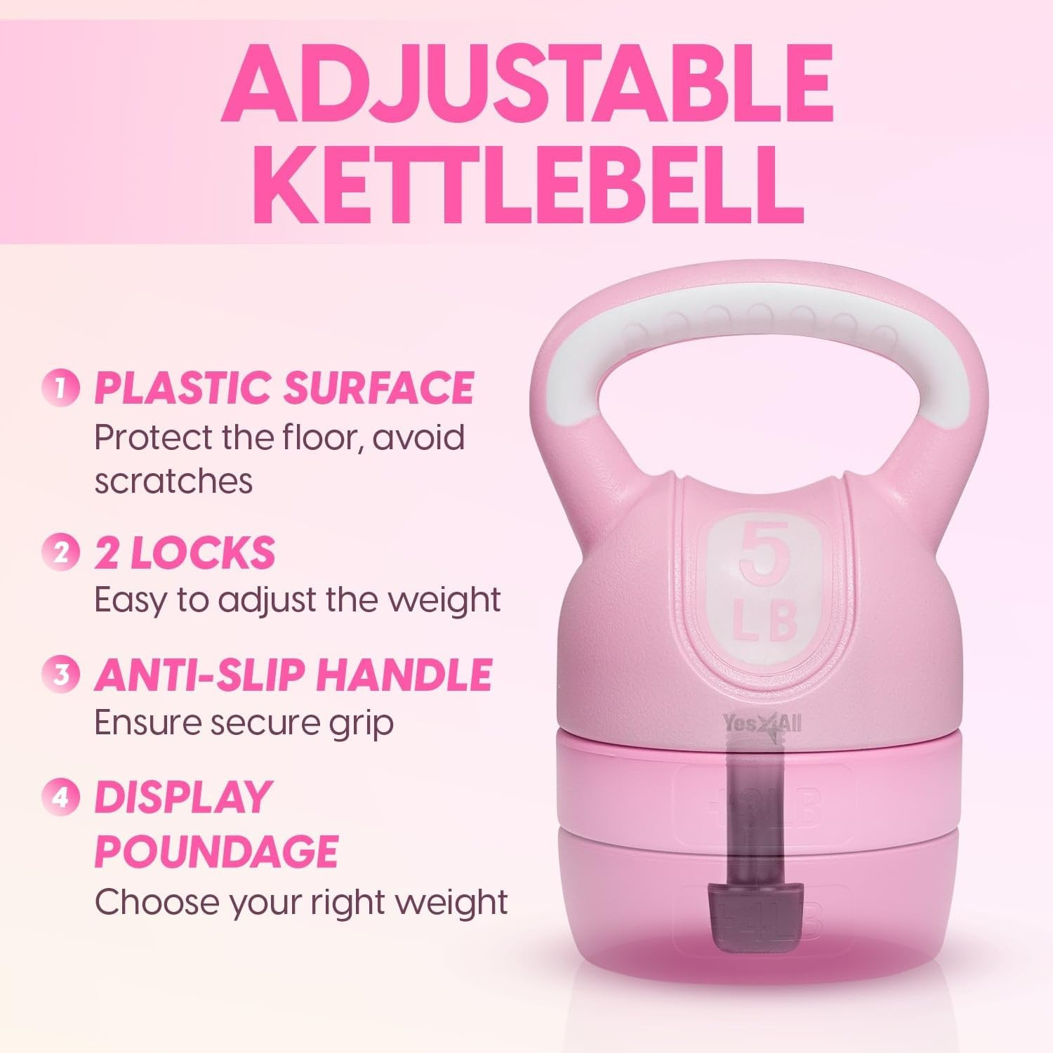 Kettlebell Sets - Adjustable Kettlebell Set for Strength Training - Kettlebells