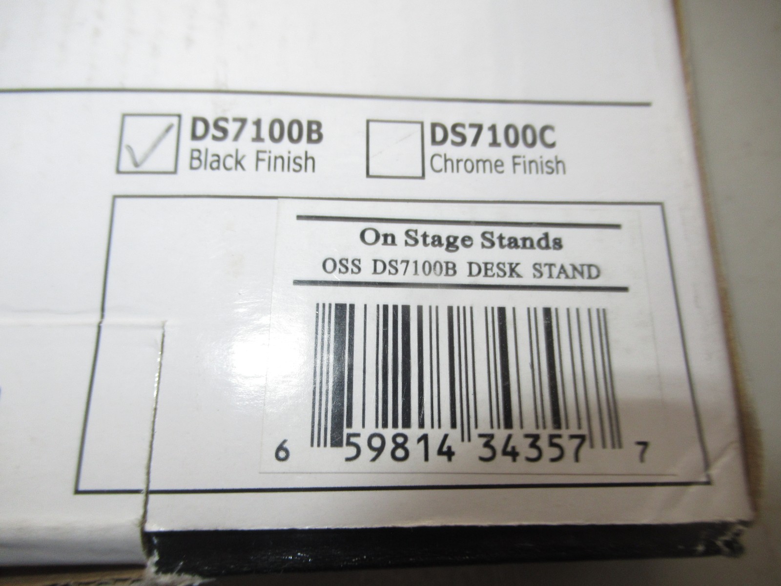 OnStage On-Stage DS7100B Fixed Height Desktop Microphone Stand Black