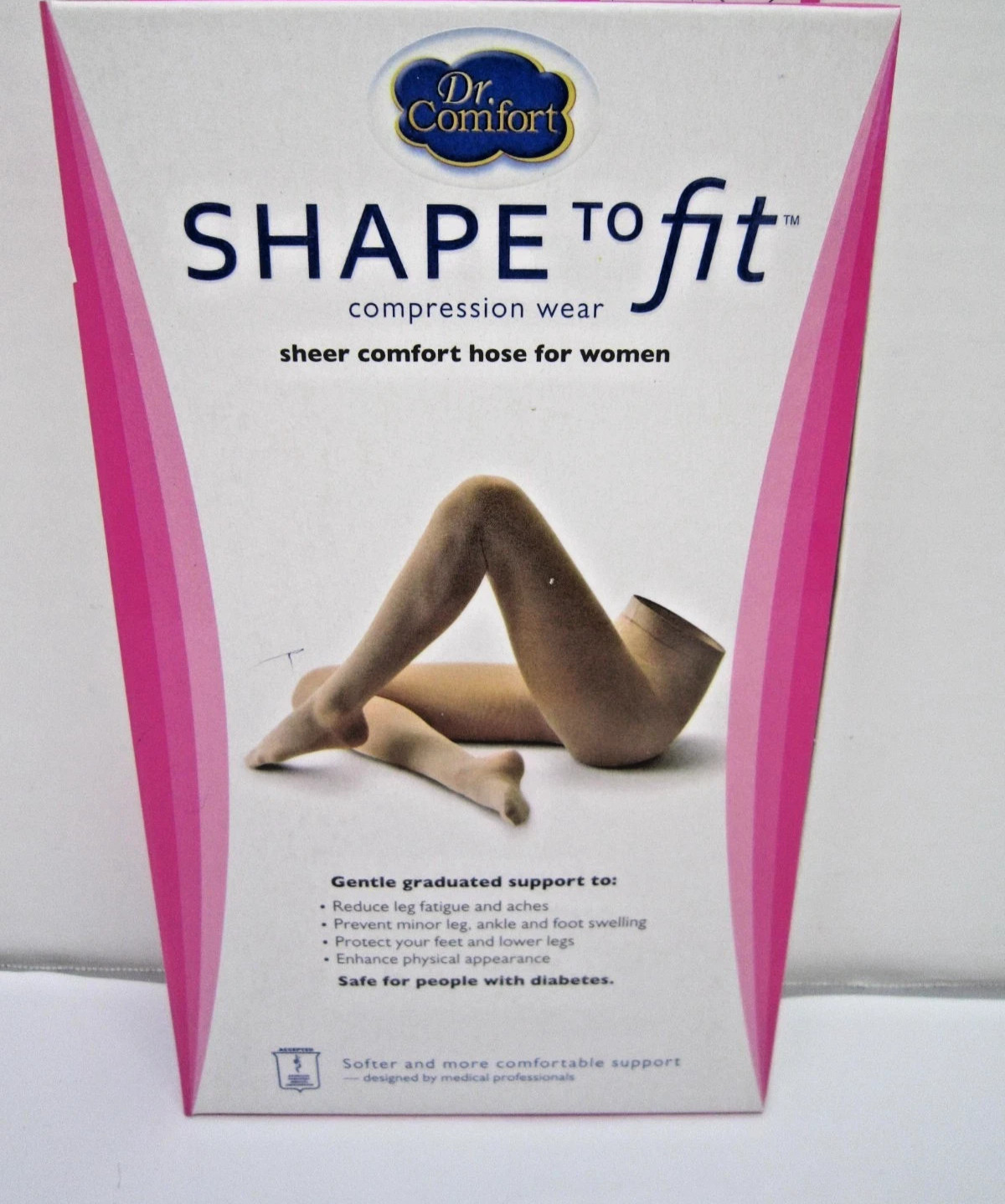 Dr Comfort 10-15 Compression Sheer Pantyhose Large Black