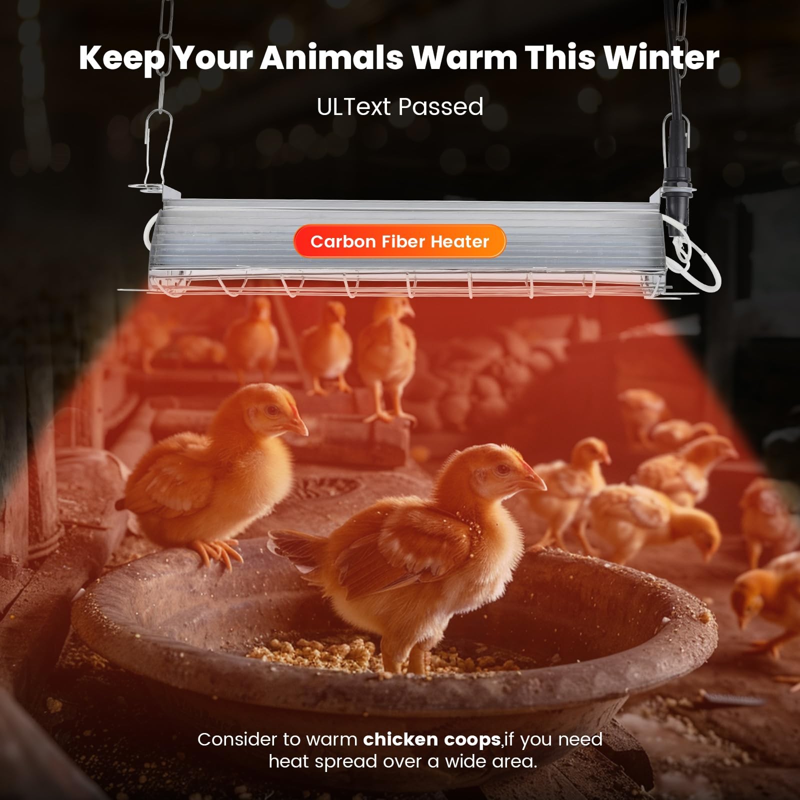 Brooder Heater for 30 Chicks Or Ducklings,7.86ft Cord Brooder Heating Plate &...