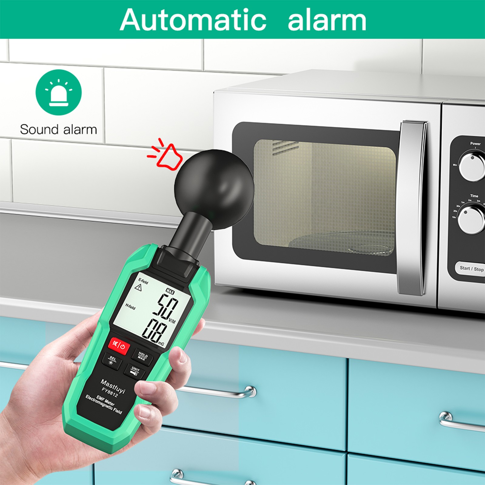 Mastfuyi EMF Meter Electromagnetic Field Tester High E5E2