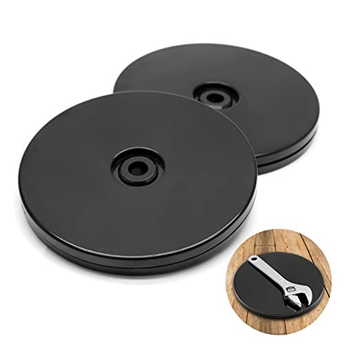 Jersvims 2Pcs 6 Inch Acrylic Turntable Platter, Black Turntable Organizer Rou...