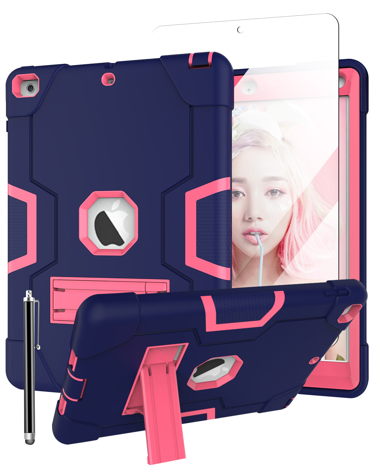 For iPad 6th/5th Gen Case 9.7" Shockproof Heavy Duty Cover + Screen Protector
