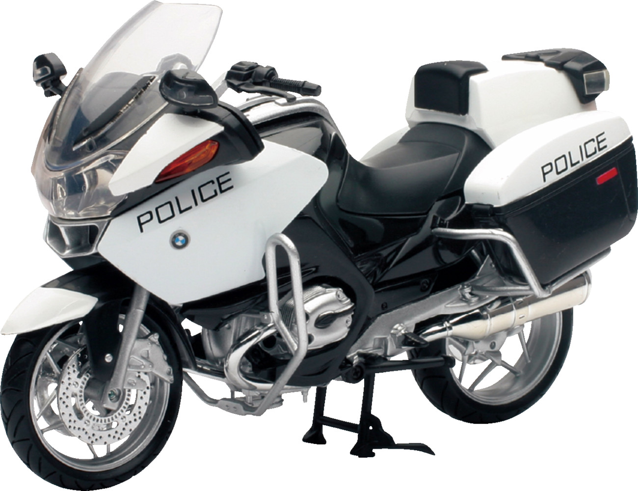 NEW RAY TOYS BMW R1200RT-P Police Bike - 1:12 Scale - Black/White 43153