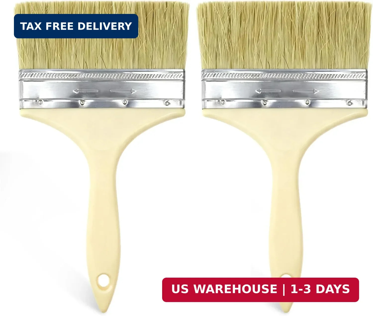 2 Pack 5-inch Deck Brush for Staining - Perfect Size for Quick Application on De