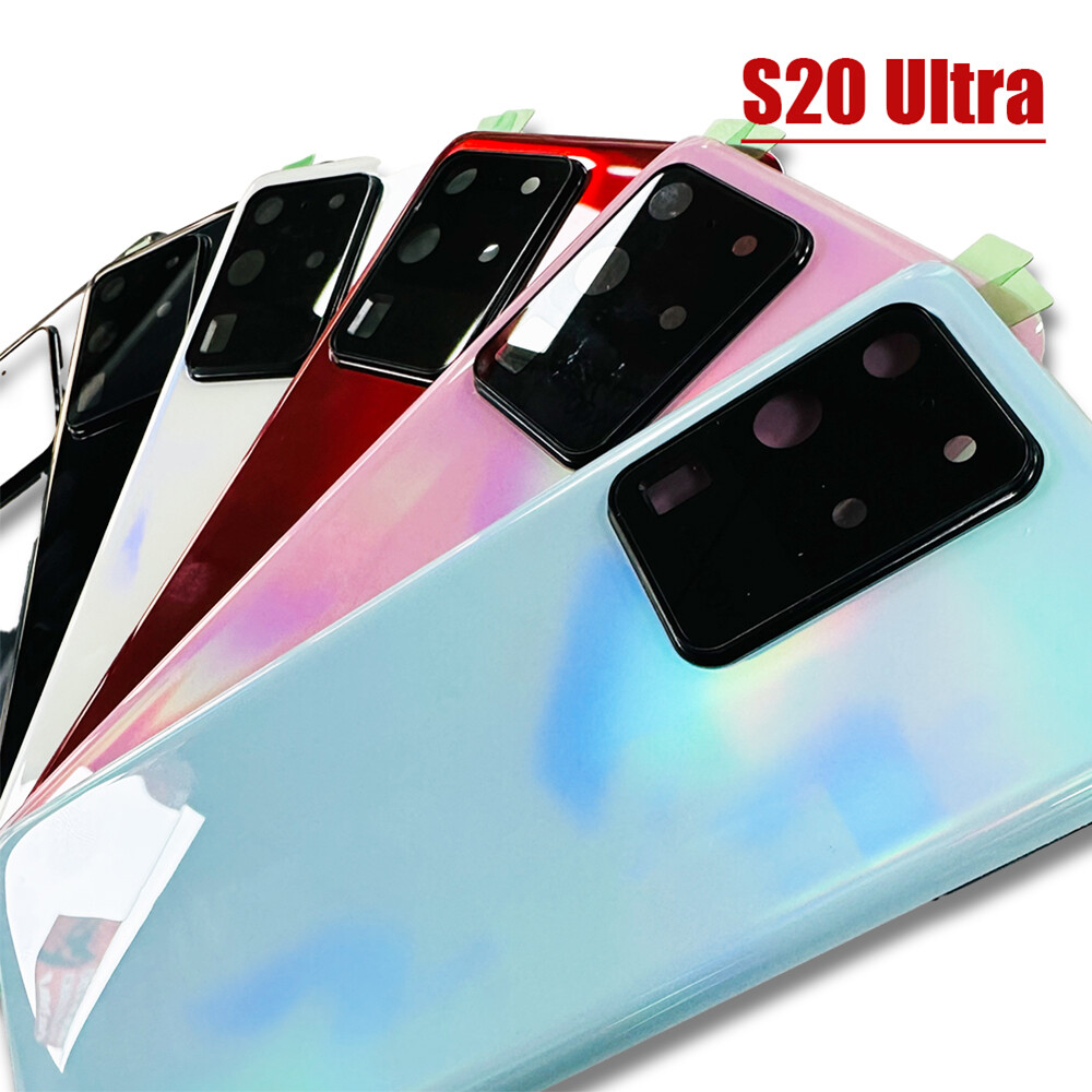 For Samsung Galaxy S20 Ultra G9880 Back Battery Glass Cover with Camera Lens
