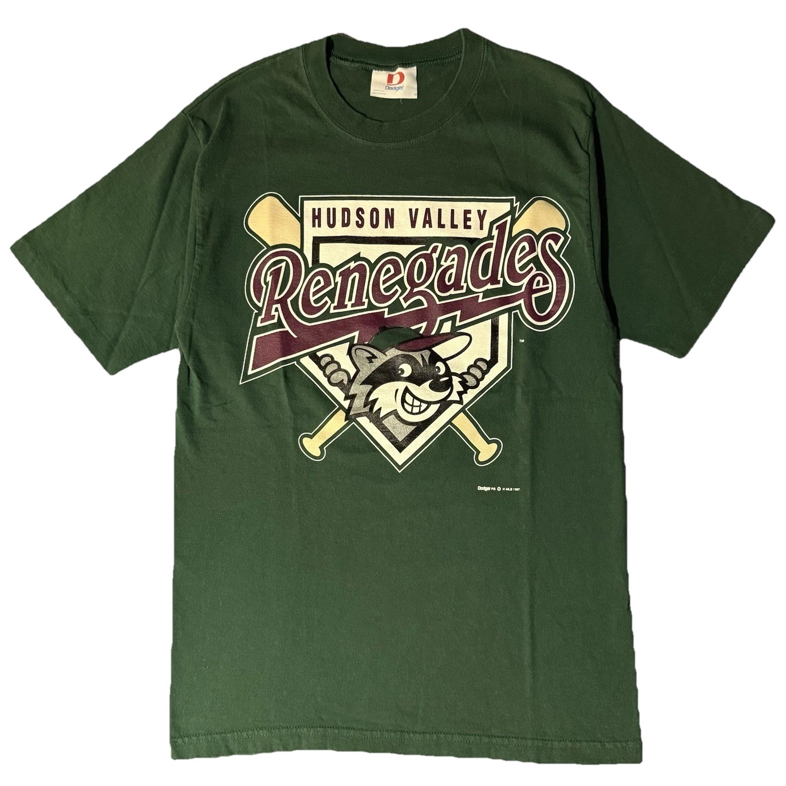Vintage 1997 Hudson Valley Renegades SAL MLB Green Size Medium Yankees Farm Team