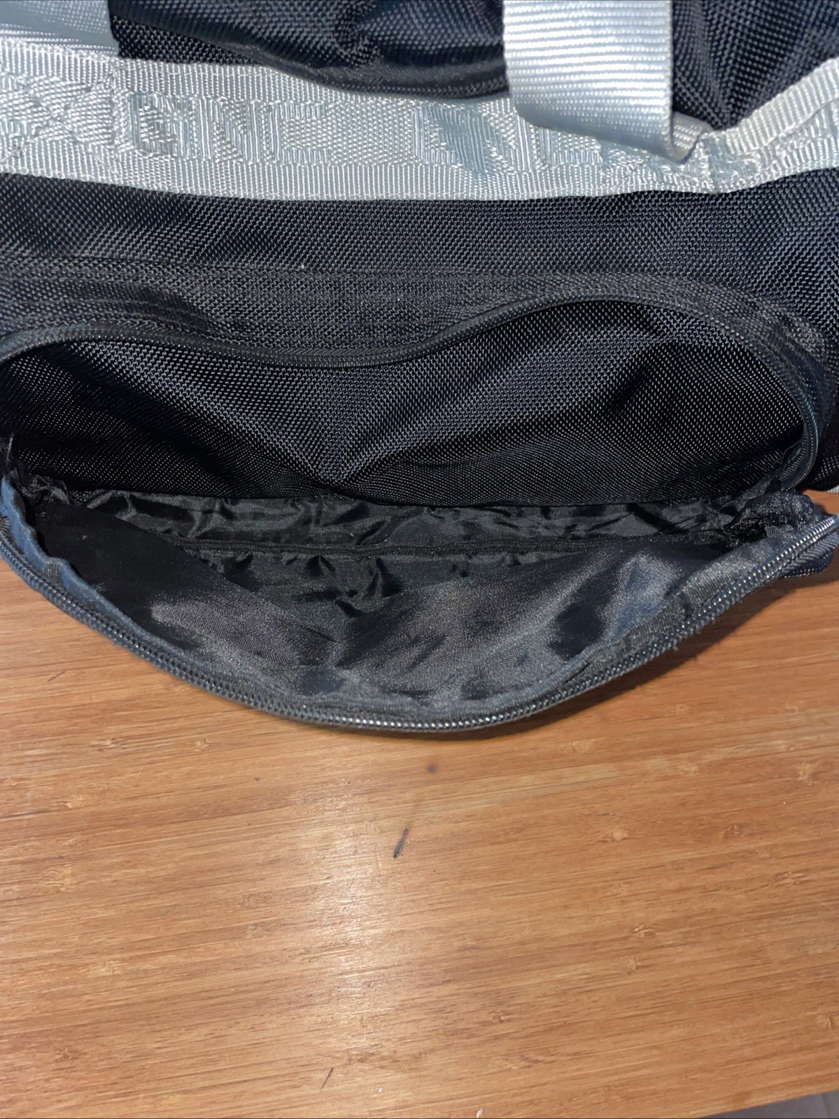 GNC Live Well Duffle Bag Black Gray Handles Adjustable Strap LOGO
