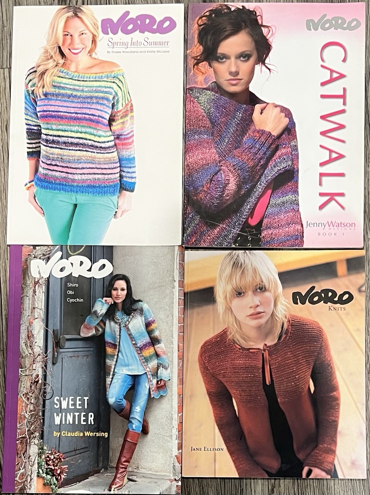 Noro Knitting Magazine Lot Of 4 ~ Jane Ellison, Sweet Winter Claudia Wersing