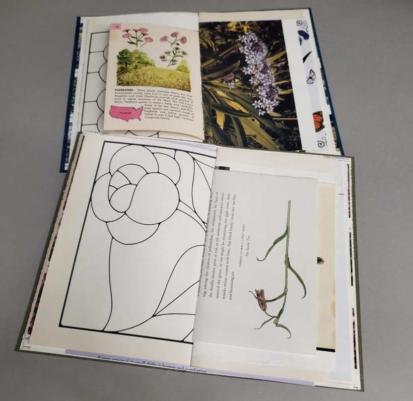 Set of 2 Floral Junk Journals 30sh/60pg Scrapbook Blank Floral Journal