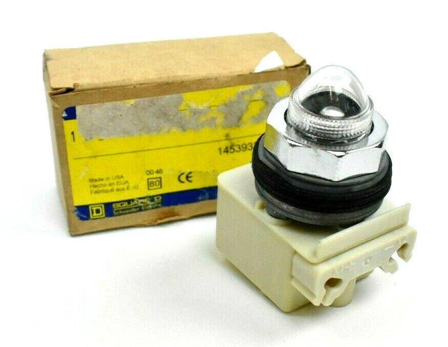 SQUARE D 9001 KM11 Series H Clear Pilot Light, Made in USA!!