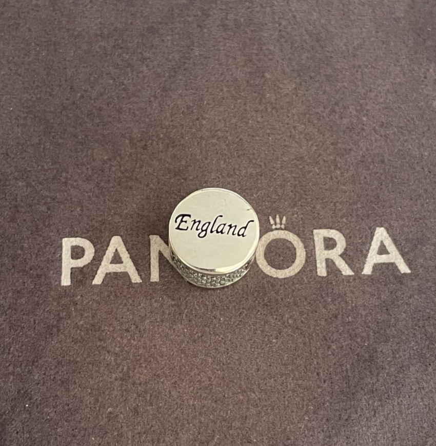 Pandora England Flag Exclusive Bead Charm S925 Sterling Silver