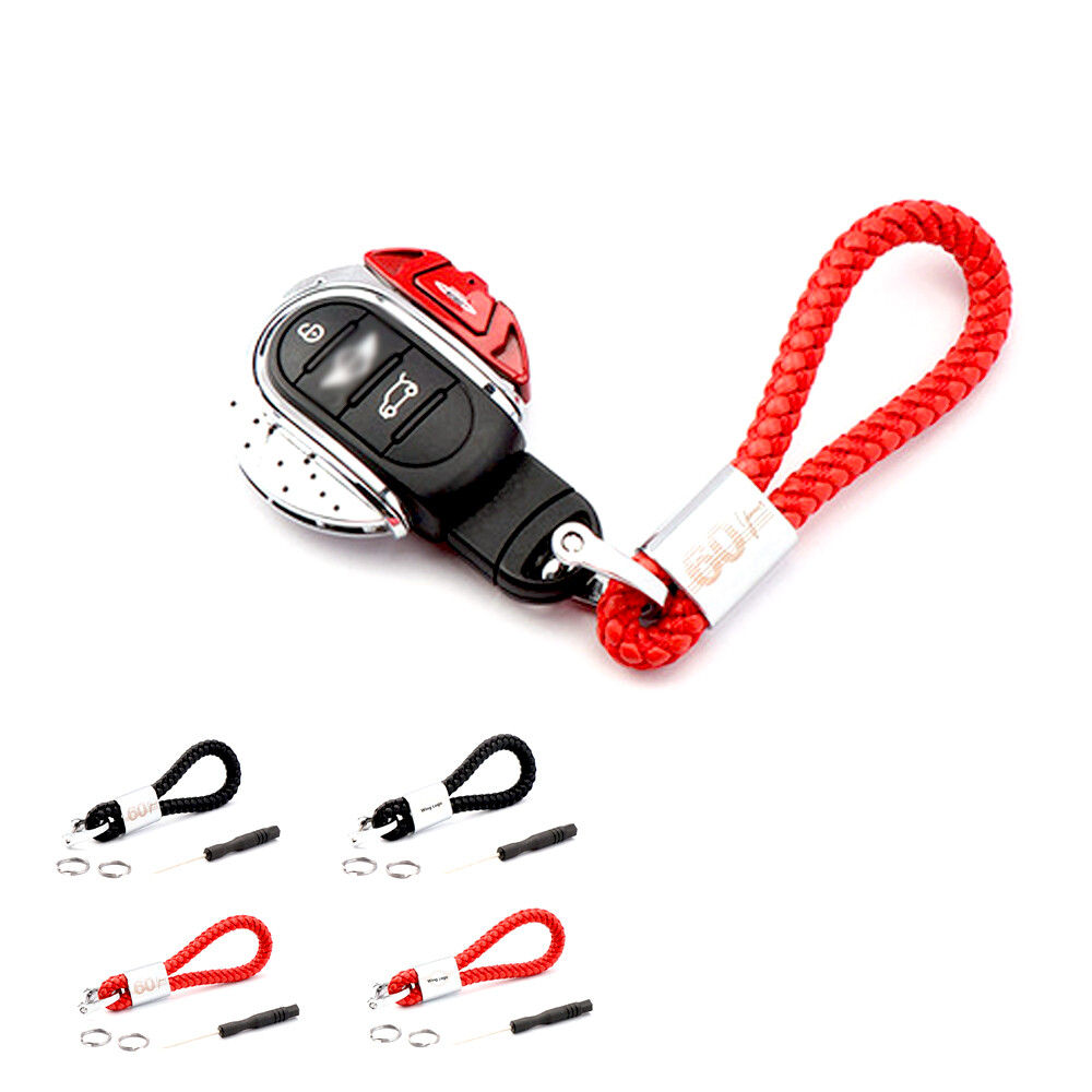Weave Style Car Key Chain Keyring Logo For Cooper R55 R56 R57 R60 F54 F56 F60