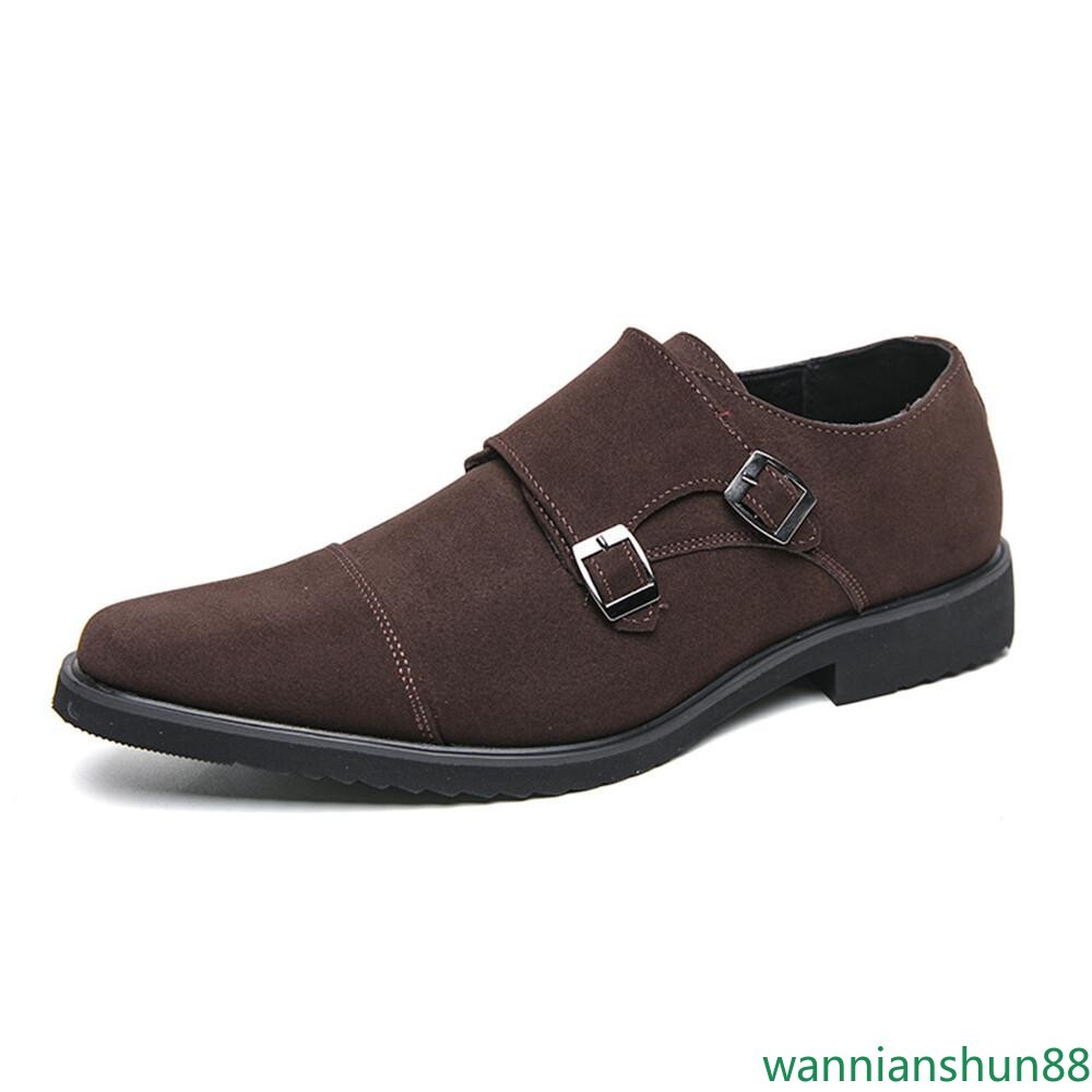 Men's Dress Pointed Toe Shoes Business Classic Faux Suede Party Casual Loafers