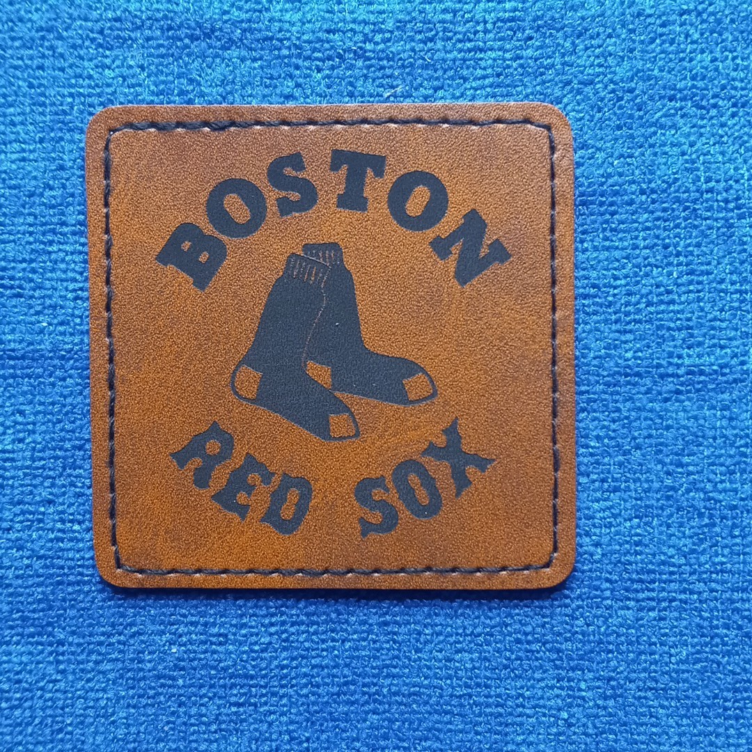 Red Sox Leather Iron on Patch For Hats And Accessories