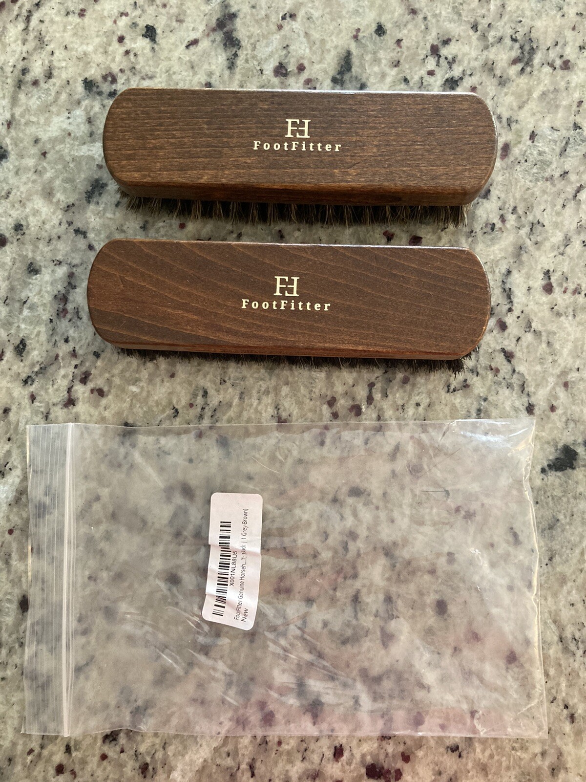 FootFitter Genuine Soft Horsehair Shoe Shine Brushes