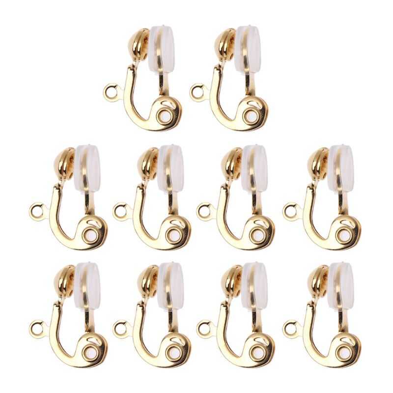 10Pcs DIY Earring Converter With Comfort Earring Pads Turn Pierced Earrings