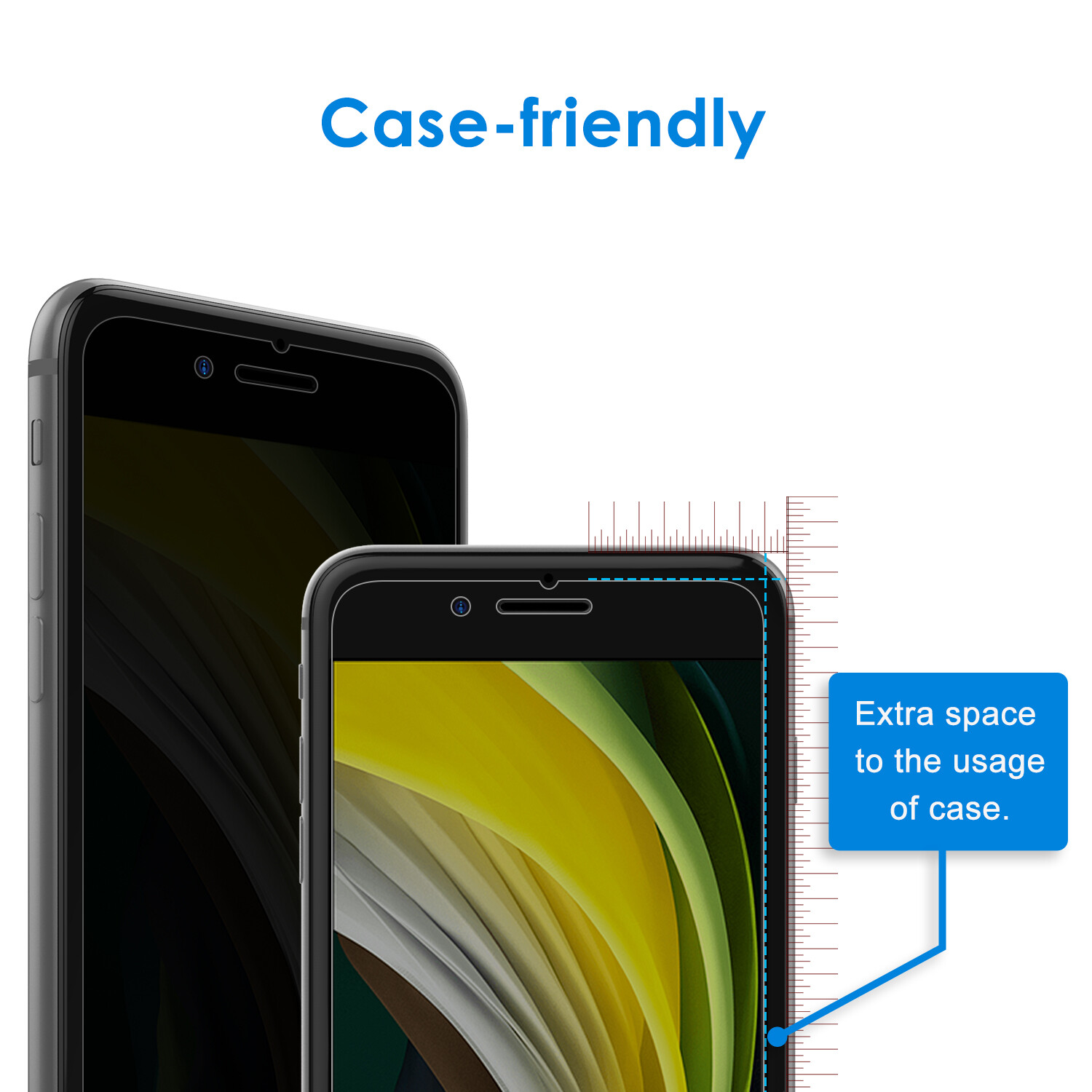 Privacy Screen Protector for iPhone SE 3/2 2022/2020, iPhone 8/iPhone 7, 2-Pack