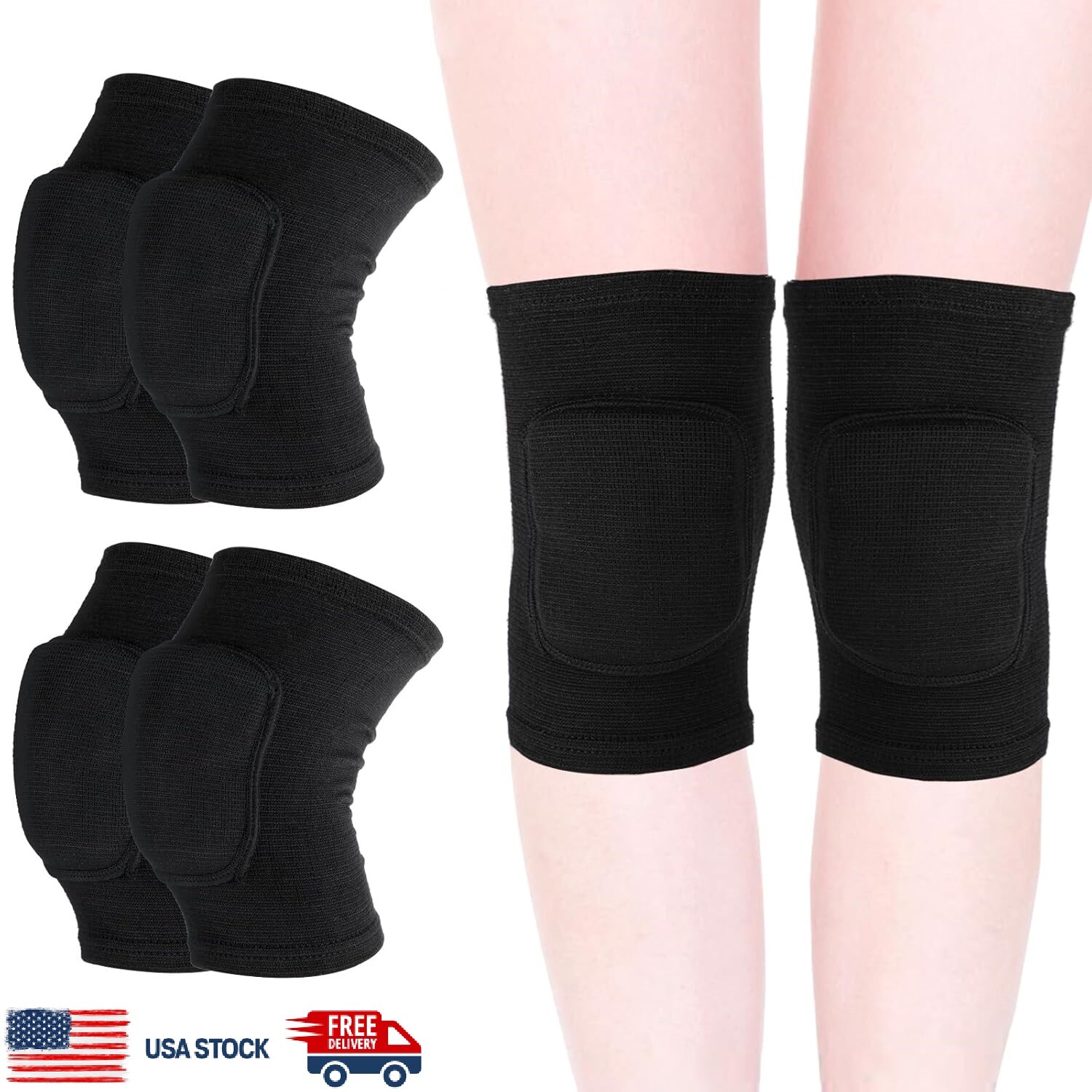Running Knee Pads for Women Kids Knees Protective Volleyball Dance Yoga Climbing