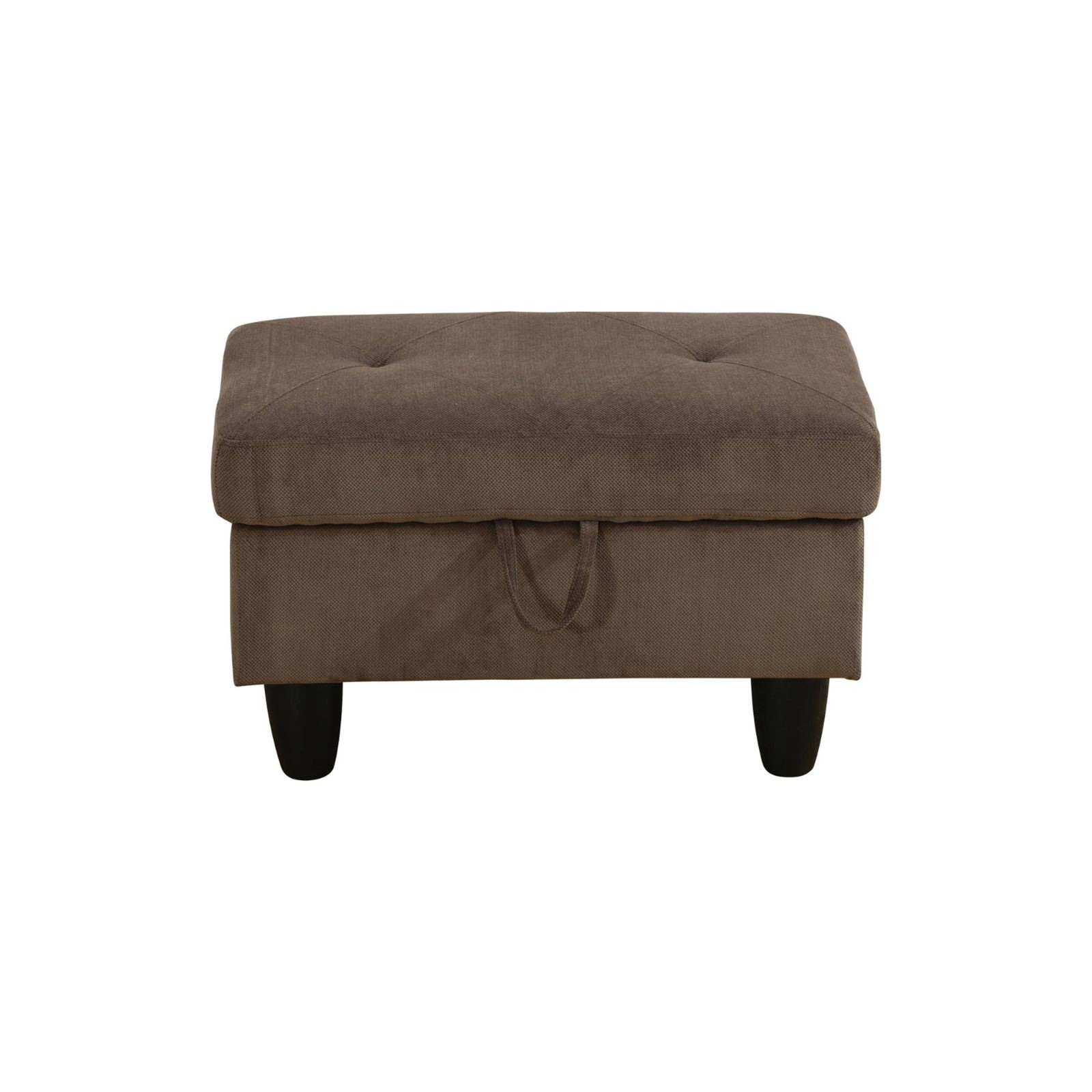 29" Storage Ottoman Bench W/ Lift Top Home Office Flannel Brown