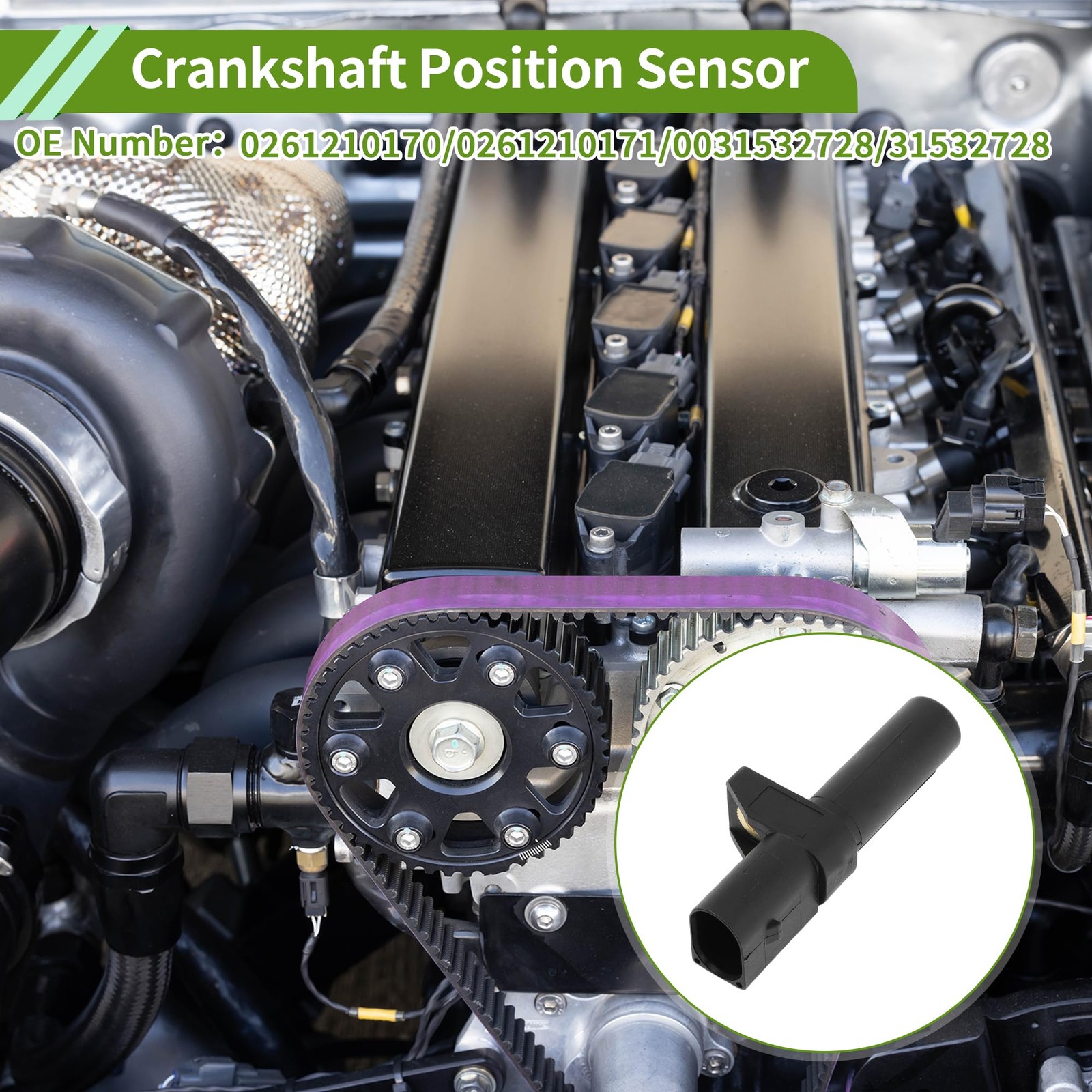 HOPESPANNER No.0031532728 Crankshaft Position Sensor 5.51"x3.94"x1.57", Black