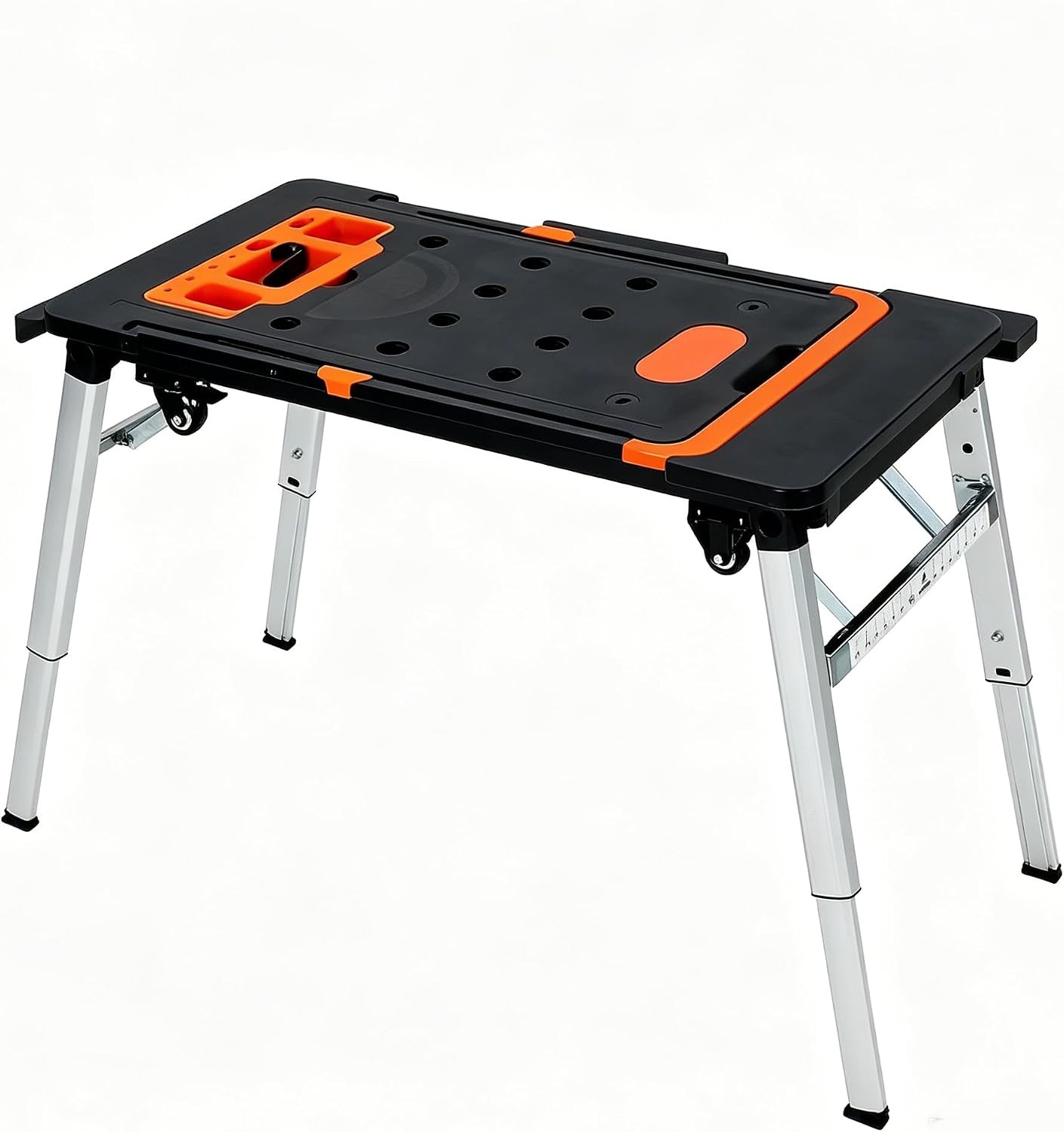 Portable Workbench 7-in-1 Folding Low Work Platform Car Creeper with Wheels