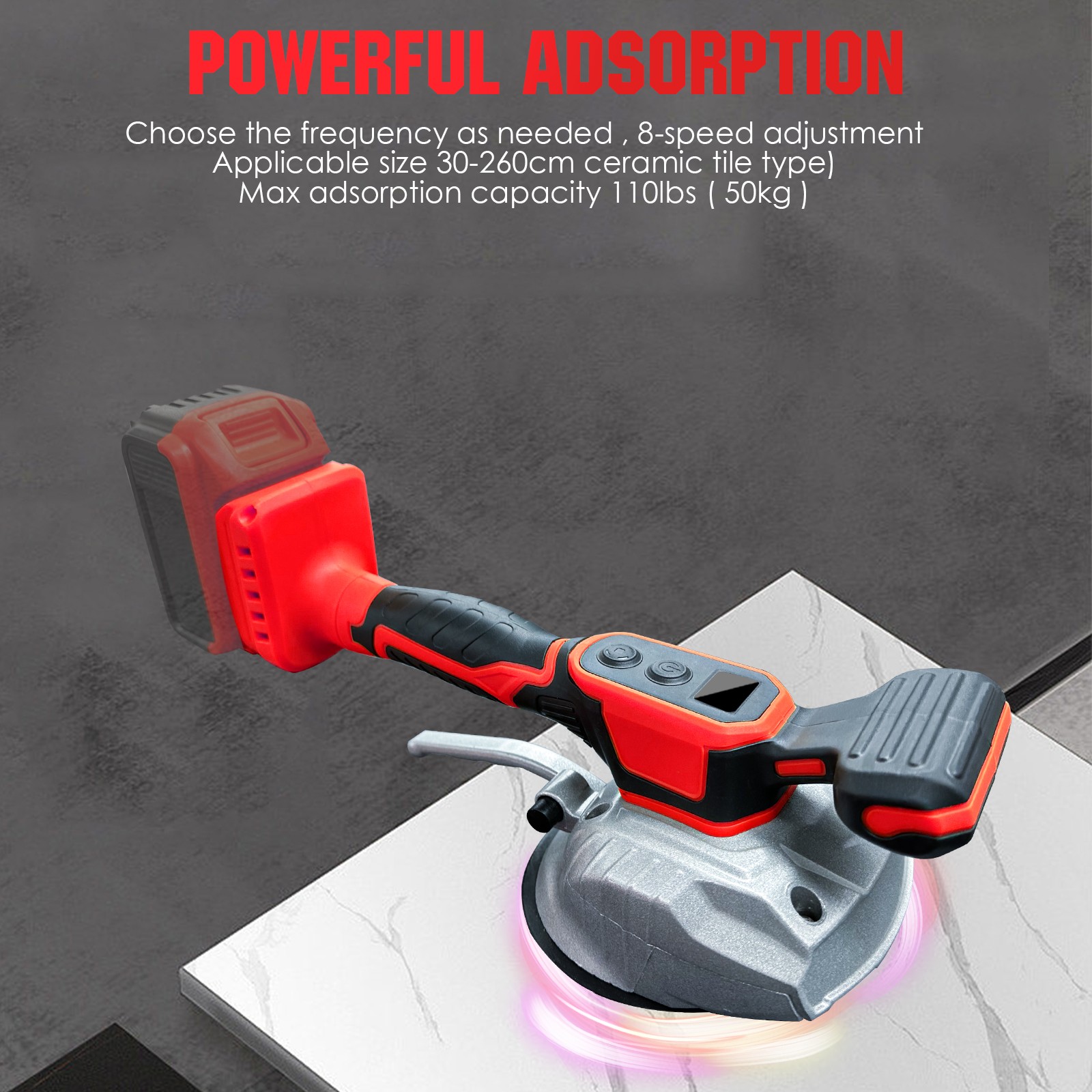 Tile Vibration Tool for MilWauke 18V Battery Adjustable Speed Handheld Tile Tool