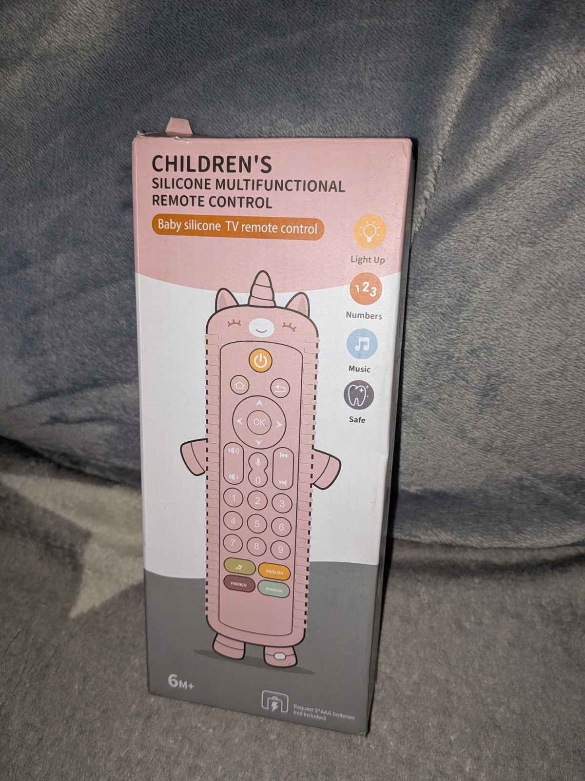 Children's Silicone Multifunctional Remote Control, Pink, Teething Safe, NIB